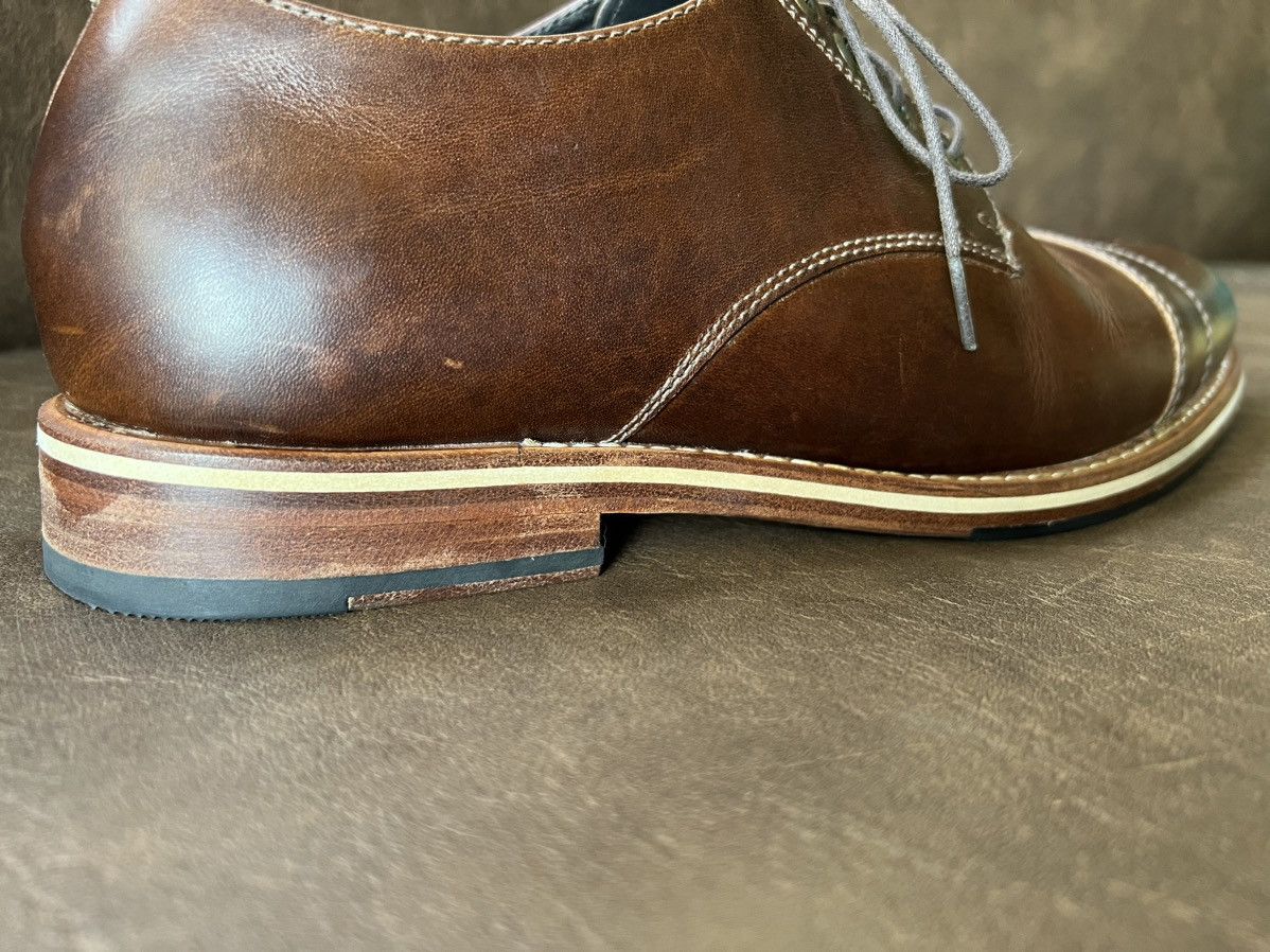 HELM Helm Shoes Bradley cap toe, men’s 9.5 brown/teak color, EUC Size US 9.5 / EU 42-43 - 5 Thumbnail