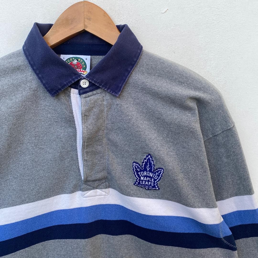 Barbarian × NHL × Vintage VINTAGE TORONTO MAPLE LEAFS BARBARIAN RUGBY SHIRT Size US L / EU 52-54 / 3 - 3 Thumbnail