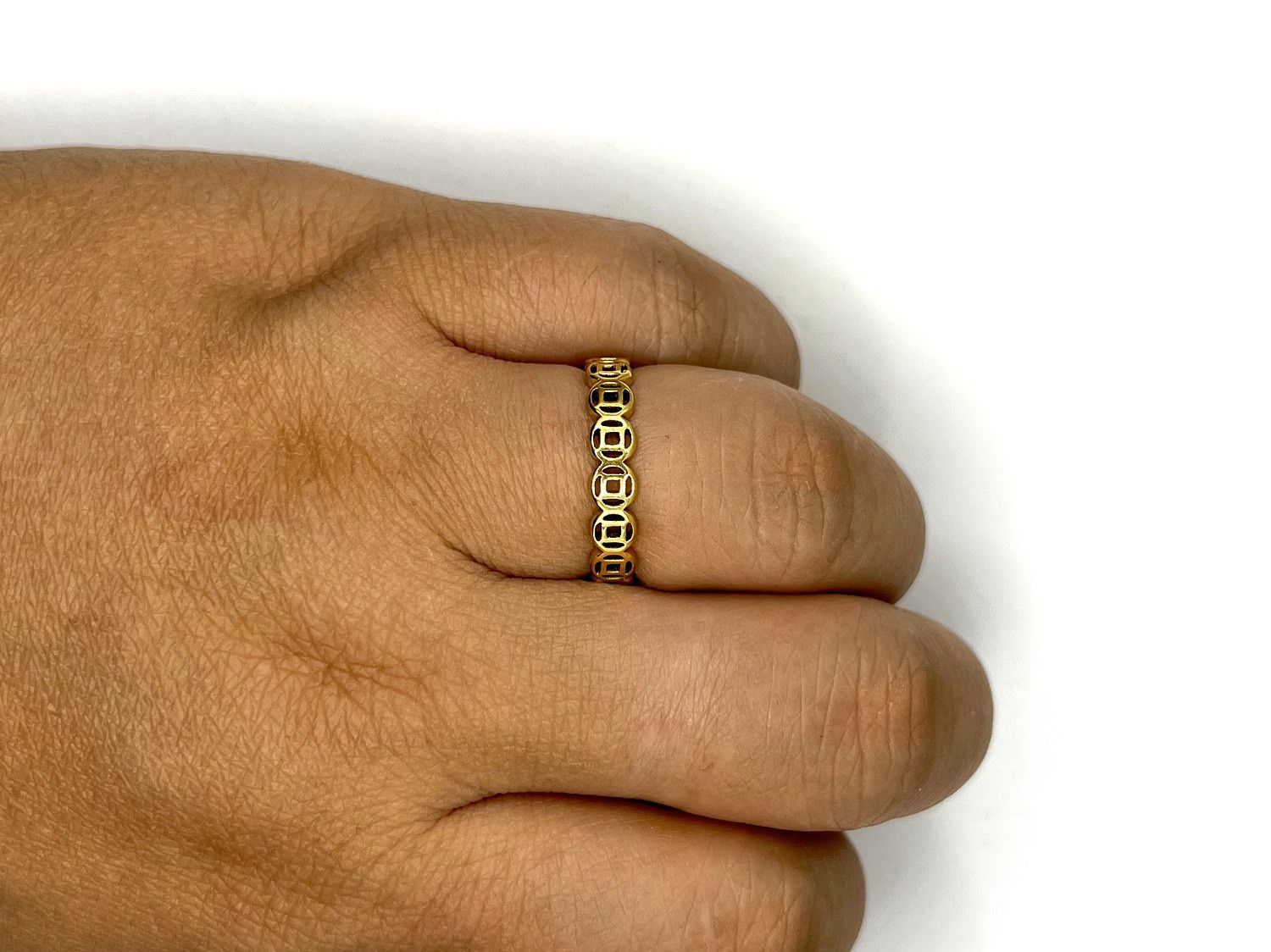 Jewelry Gold Asian Coin Ring - Size 8.75 Size ONE SIZE - 4 Thumbnail