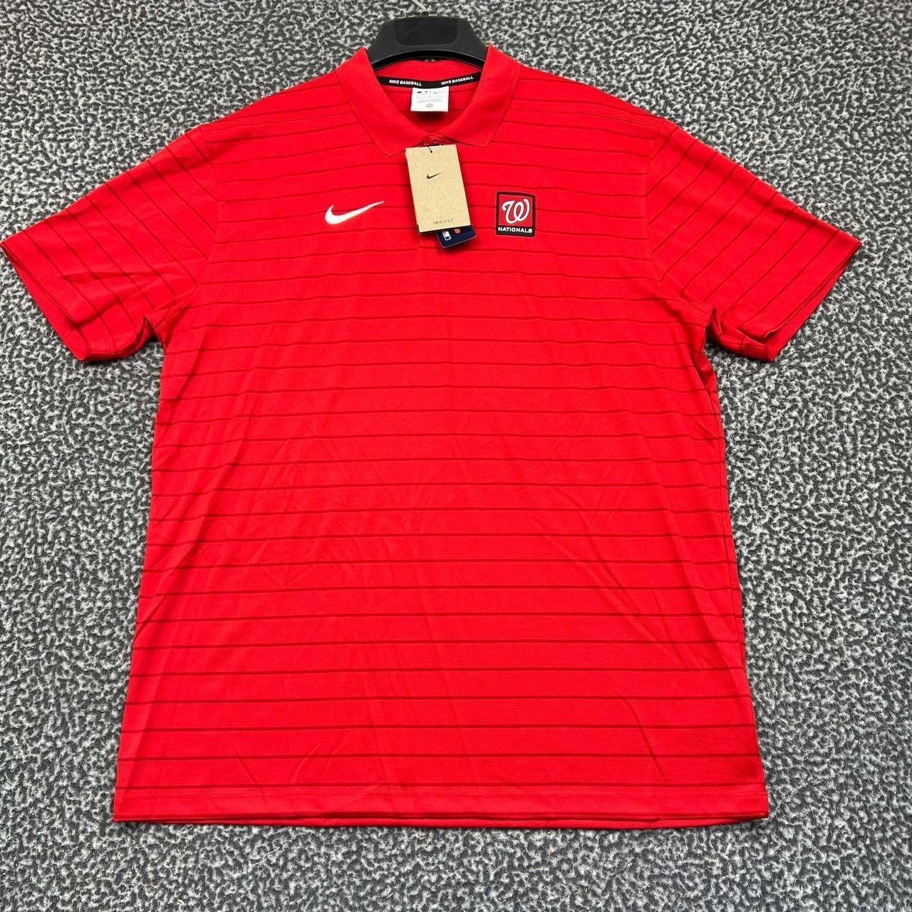 Nike Nike Polo Shirt Men L Washington Nationals Striped Collared Size US L / EU 52-54 / 3 - 1 Thumbnail