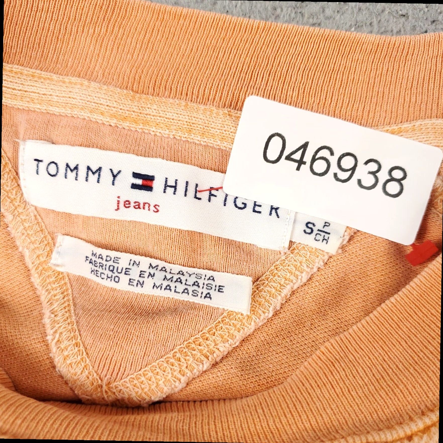 Tommy Hilfiger Tommy Hilfiger Sweater Womens Small Orange Short Sleeve Pullover Crew Neck Cotton Size S / US 4 / IT 40 - 8 Thumbnail