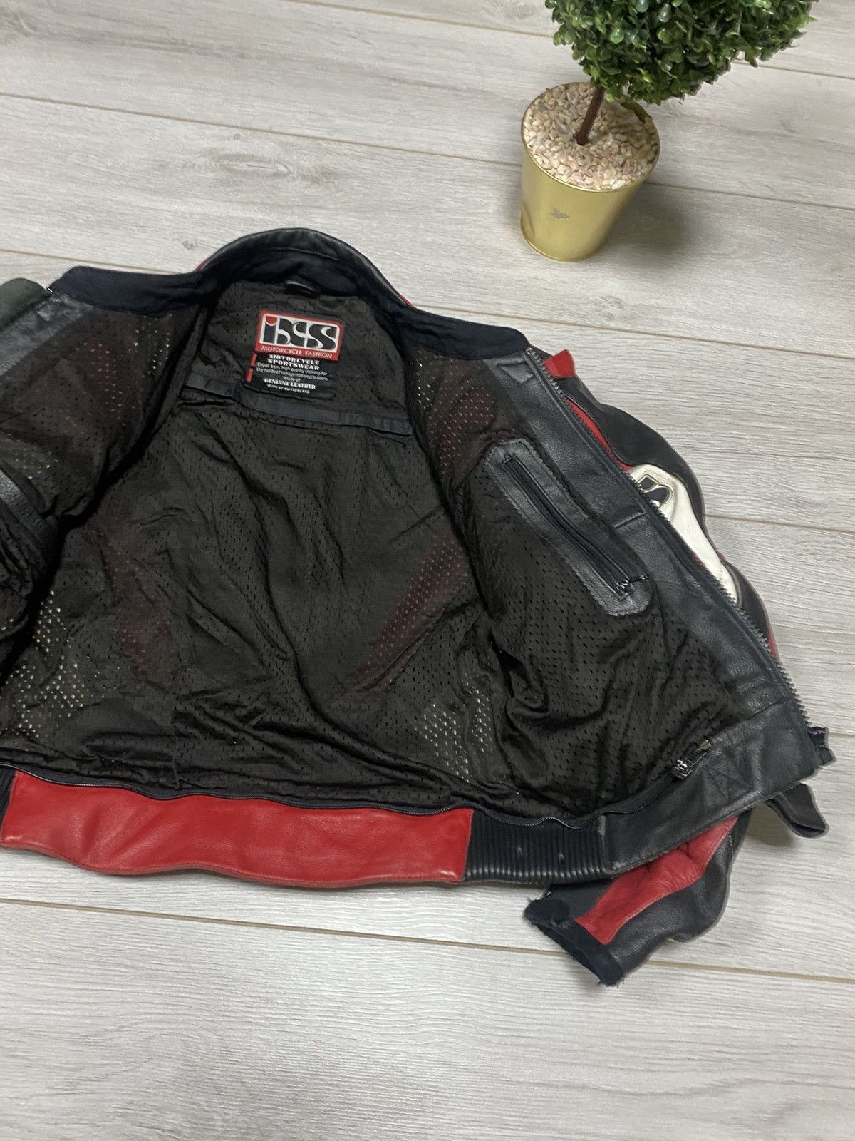 Other IXS leather vintage racing moto jacket protection Size US M / EU 48-50 / 2 - 8 Thumbnail