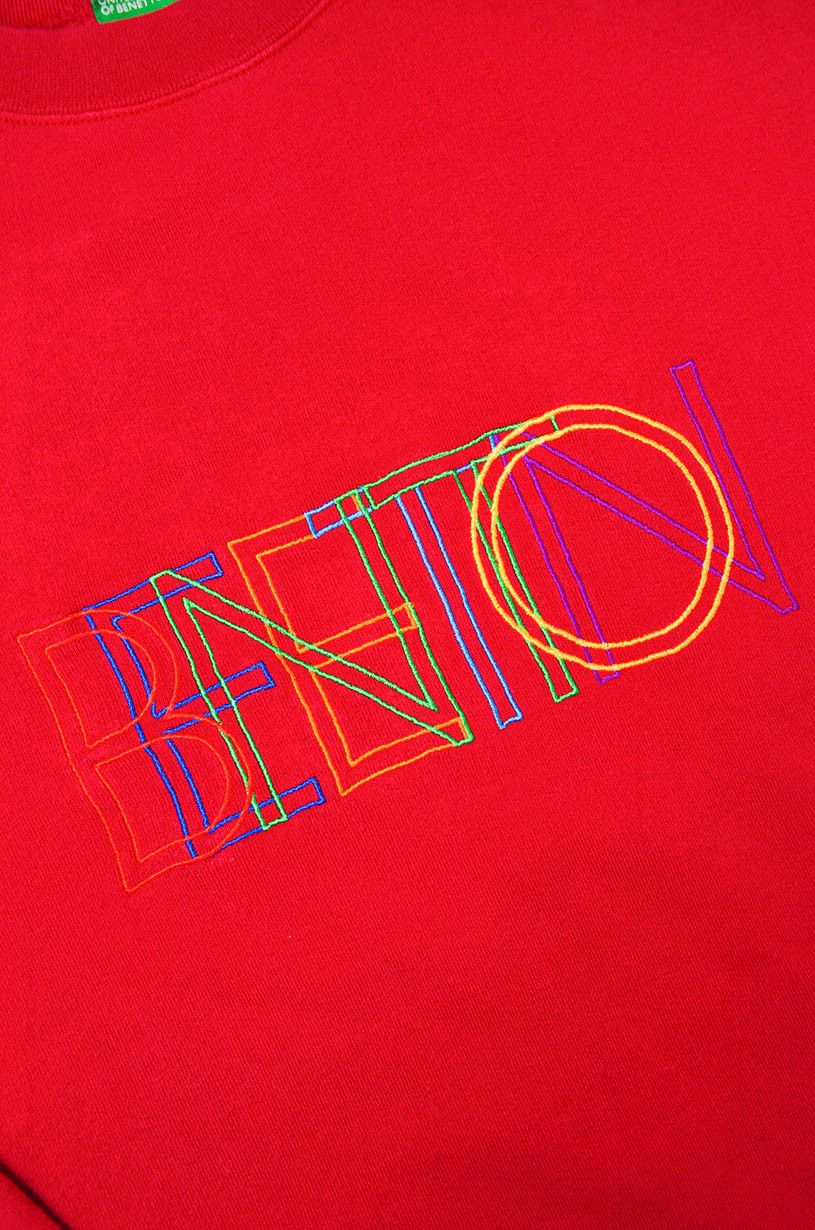 Benetton Benetton Red Volleyball Tiger Graphic Sweatshirt - Size L Size US L / EU 52-54 / 3 - 4 Thumbnail