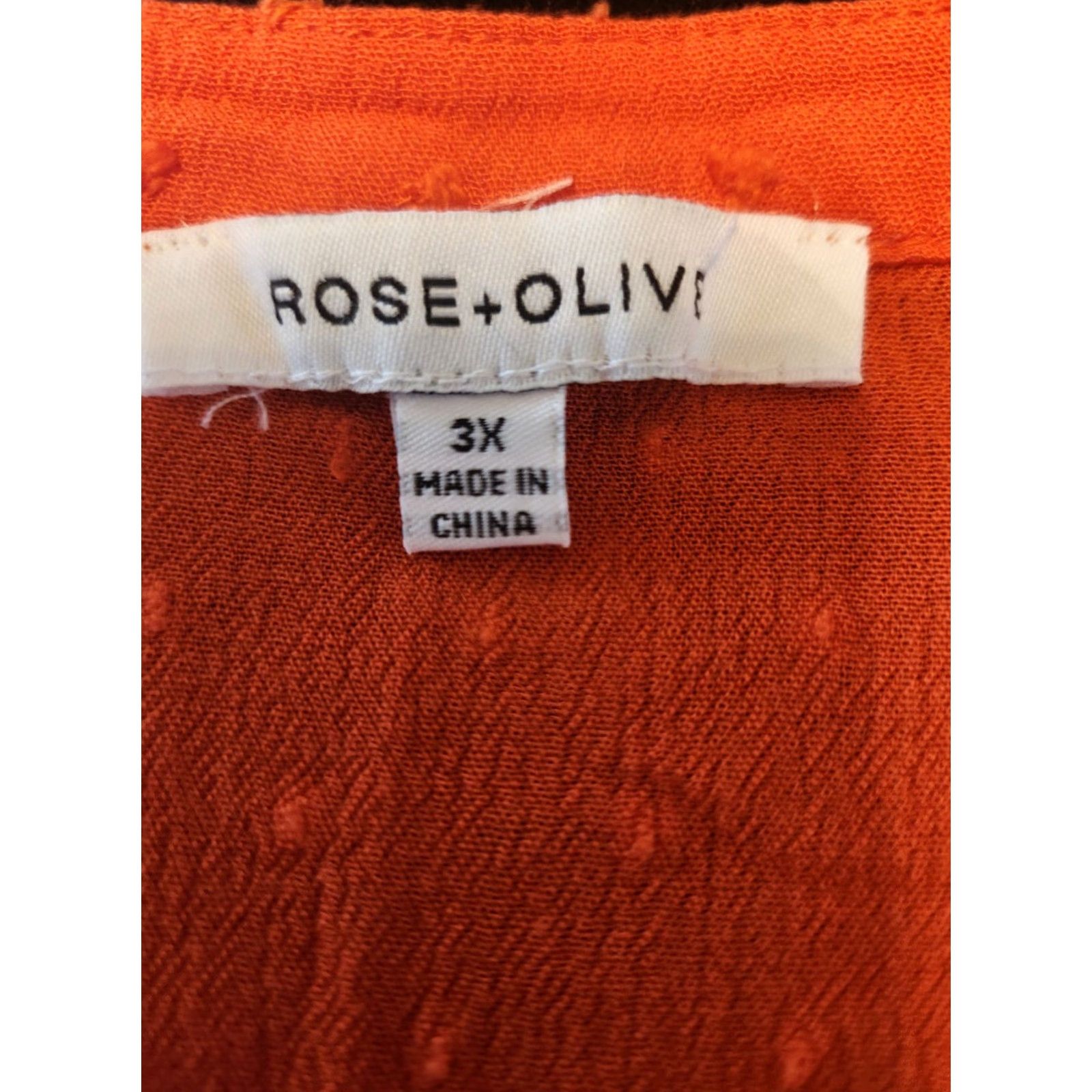 Vintage VINTAGE: No Rose & Olive Orange Flutter Sleeve Smocked Trim Swiss Dot Top 3X Shirt Women 3X Orange Flutter Sleeve Blouse 3X Rose & Olive Womens Pink? Size XXL / US 16-18 / IT 52-54 - 7 Thumbnail