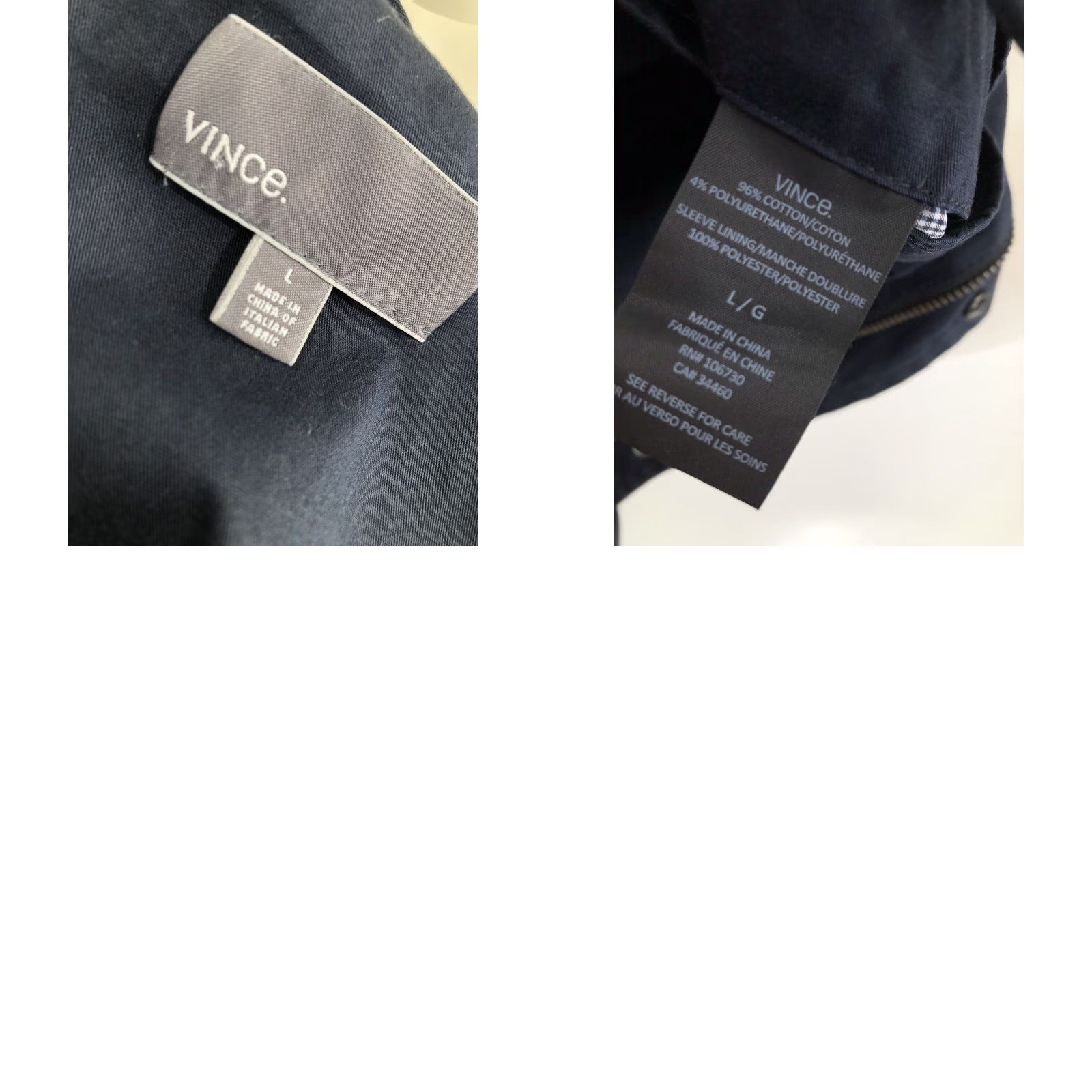 Vince Vince. Hooded Mens M Full Zip Rain Jacket Blue MINT Size US M / EU 48-50 / 2 - 8 Thumbnail