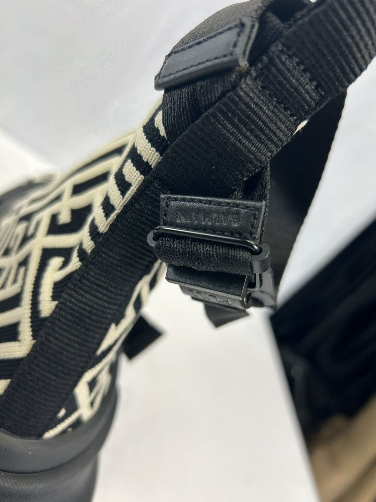 Balmain Balmain BBold Strap Monogram High Top Sneaker Size US 7 / EU 40 - 14 Thumbnail