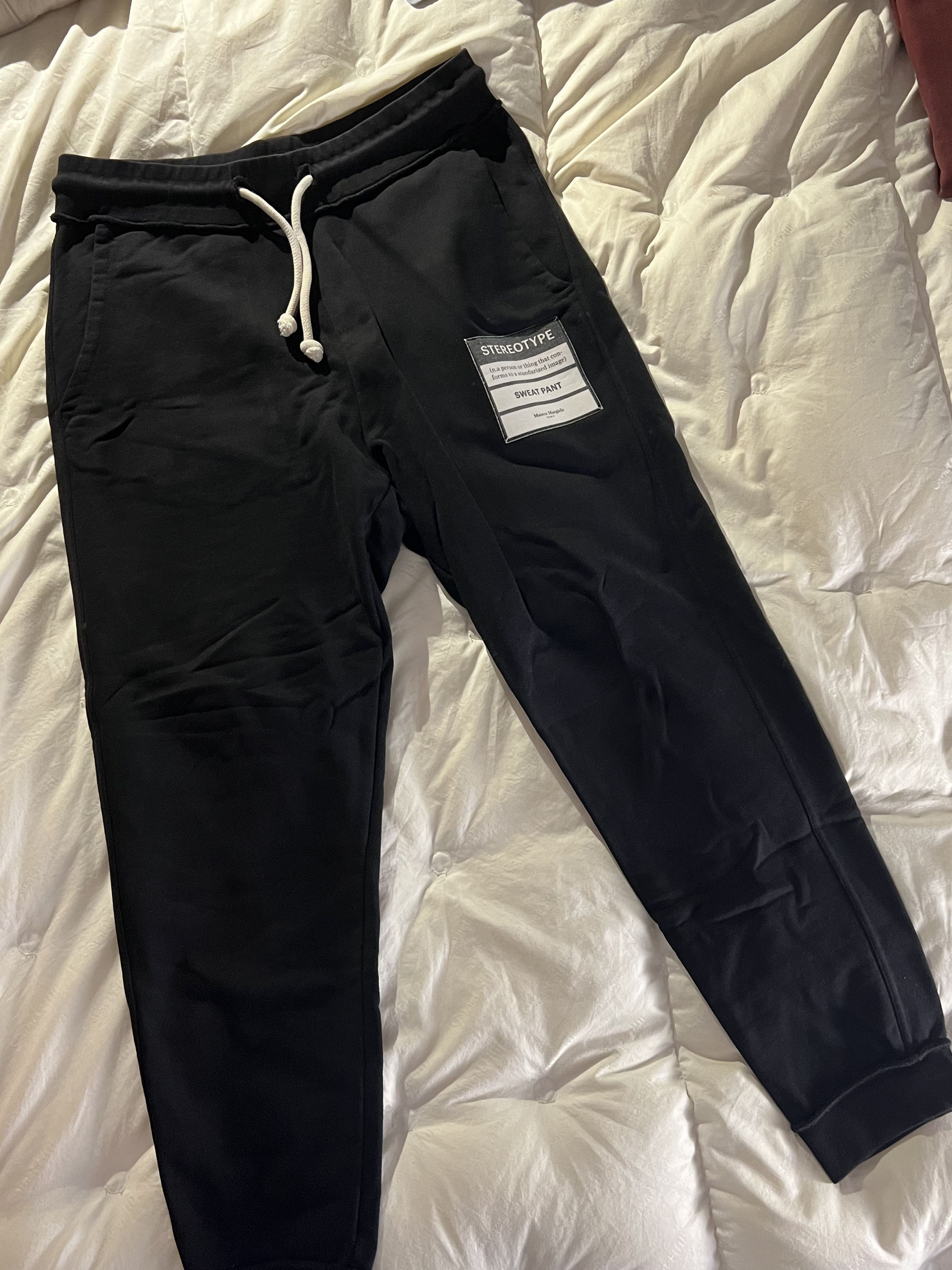 Maison Margiela Stereotype Patch Sweatpants | Grailed