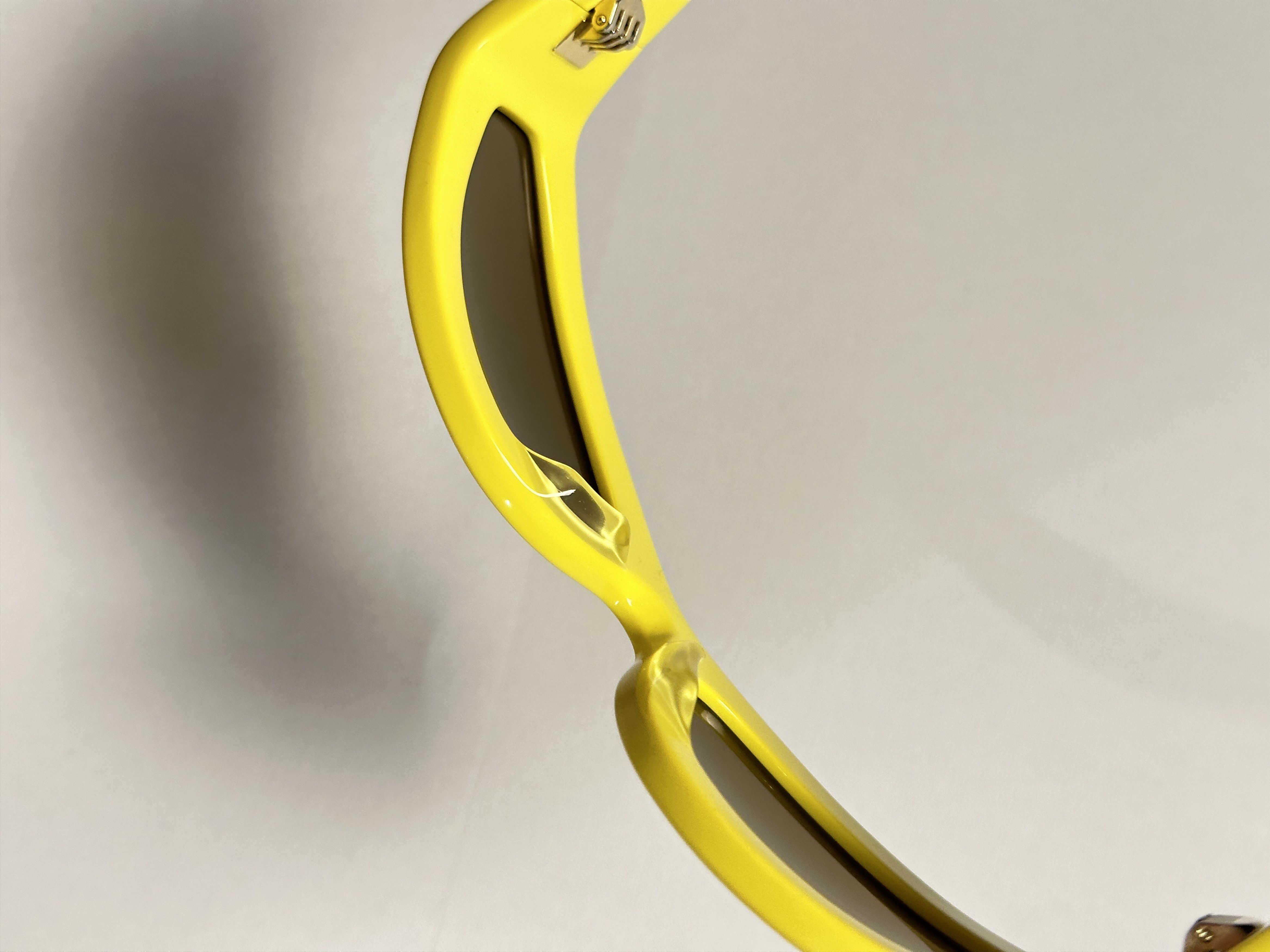Bottega Veneta Bottega Veneta Yellow Oval Acetate Sunglasses Size ONE SIZE - 9 Thumbnail