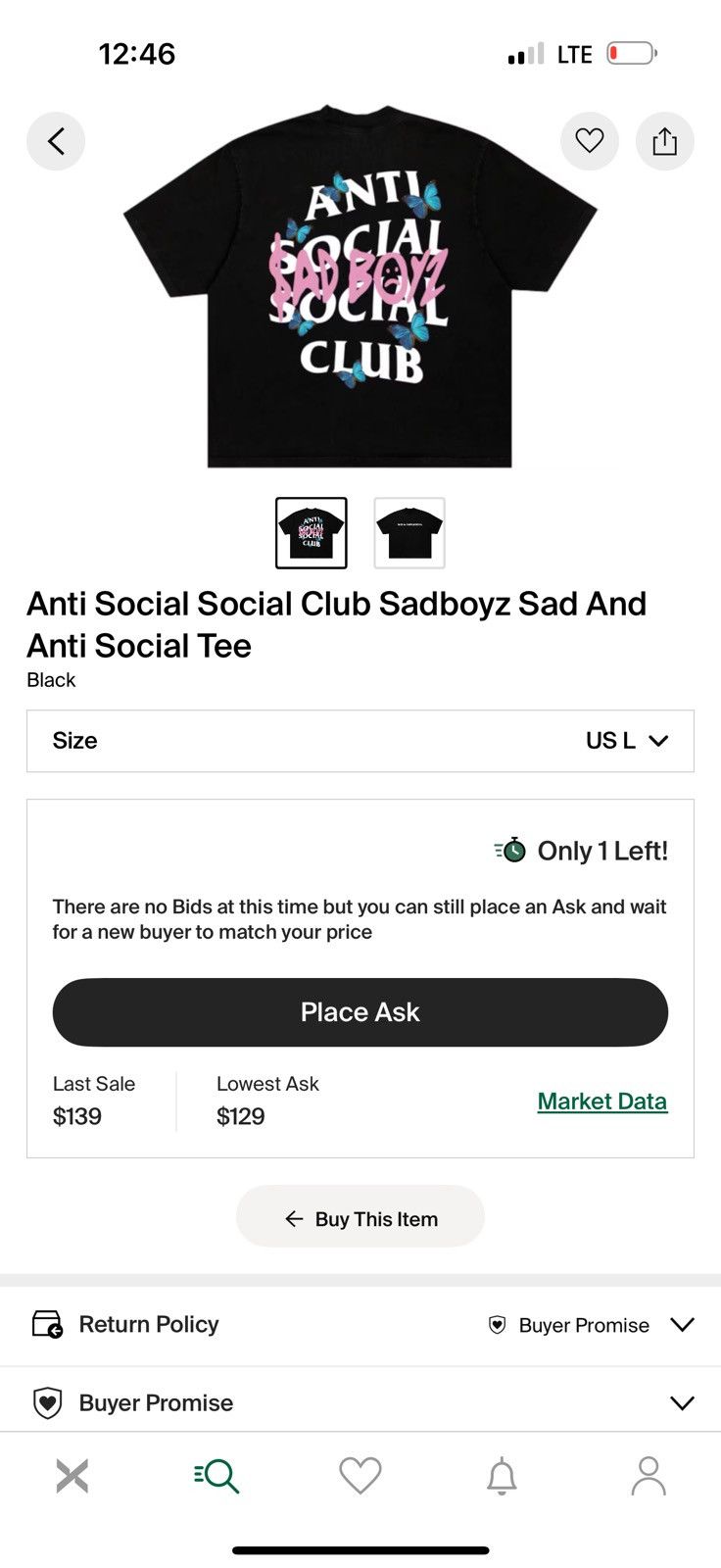 Anti Social Social Club Anti Social Social Club x SadBoyz Size US L / EU 52-54 / 3 - 1 Preview