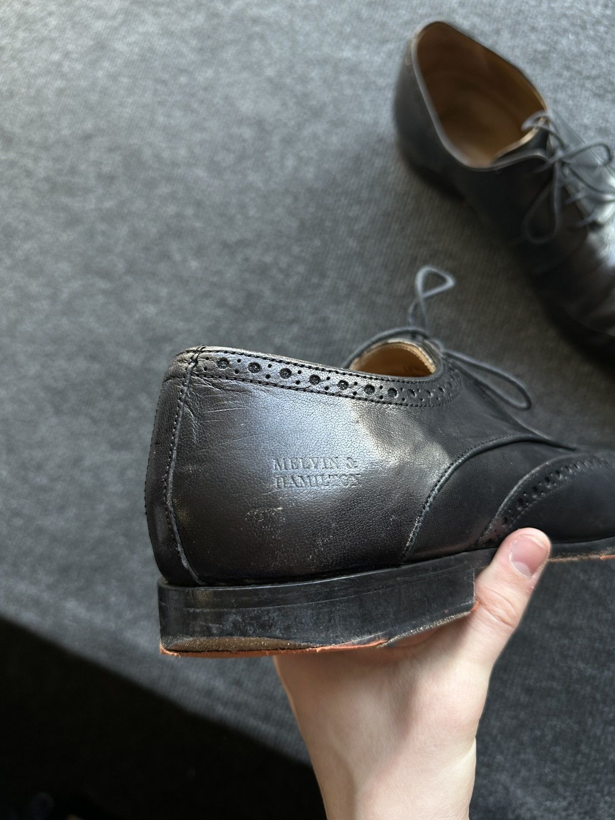 Melvin & Hamilton LUXURY 🚨 MELVIN & HAMILTON VNTG SHOES MEN BLACK LUXURY RARE Size US 12 / EU 45 - 7 Thumbnail