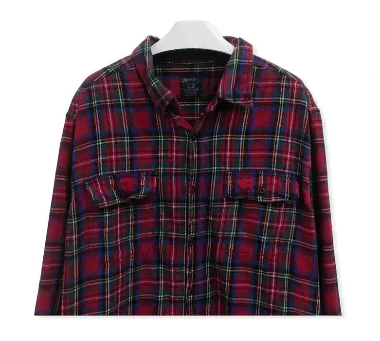 Vintage Faded Glory Plaid Tartan Flannel Shirt 👕 Size US XL / EU 56 / 4 - 2 Thumbnail