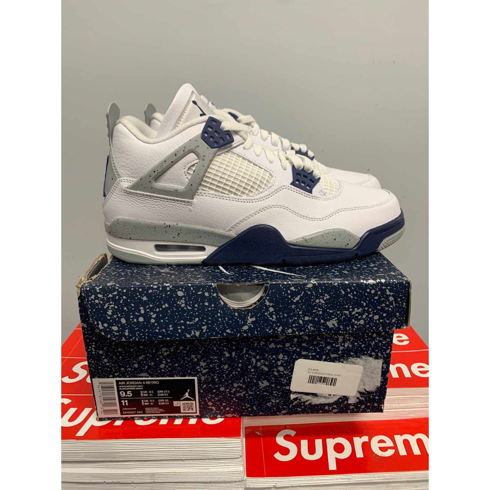 Nike Nike Air Jordan 4 Retro Midnight Navy Size 9.5 NEW SHIPS NOW Size US 9.5 / EU 42-43 - 1 Thumbnail