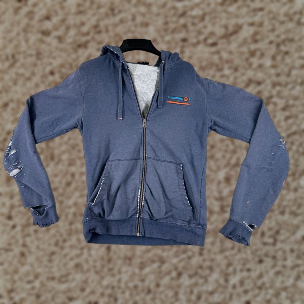 Patagonia Patagonia Hoodie Mens Small Blue DESTROYED Glacier Waves Midweight Full Zip Size US S / EU 44-46 / 1 - 1 Thumbnail