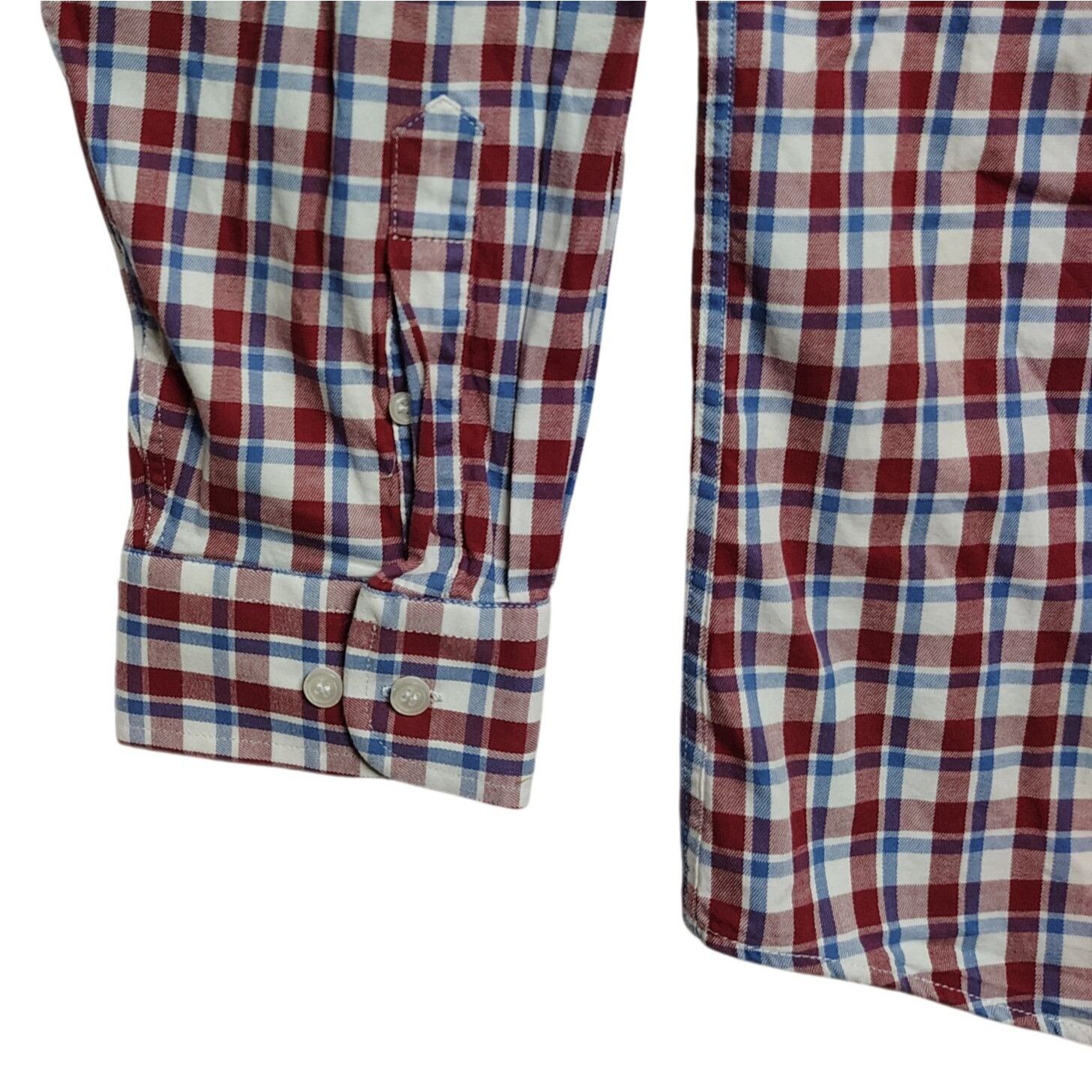 Other Linea Uomo Mens 3X Red and Blue Plaid Long Sleeve Button-Dow Size US XXL / EU 58 / 5 - 4 Thumbnail