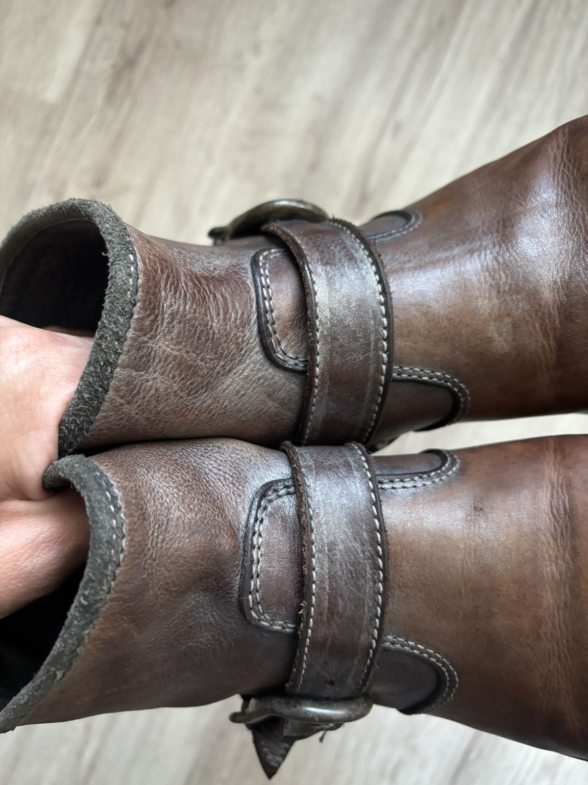 MoMA MOMA Brown Distressed Leather Ankle Boots Women’s Size 39 Size US 8.5 / IT 38.5 - 4 Thumbnail