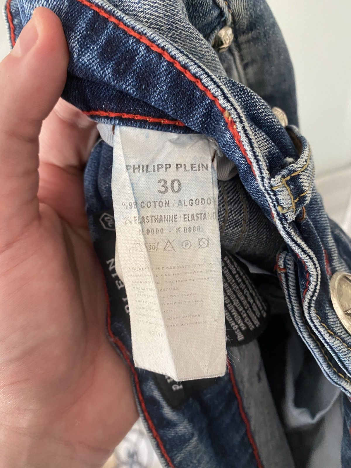 Philipp Plein Luxury philipp plein straight cut jeans fullprint skeleton Size US 30 / EU 46 - 3 Thumbnail