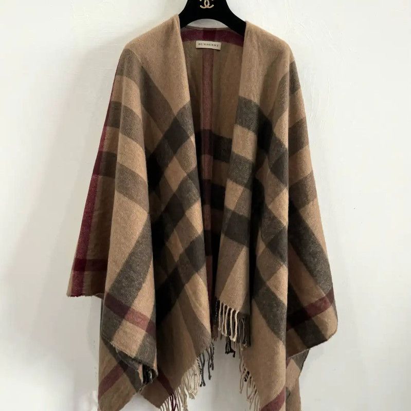 Burberry Burberry Wool Jacket in Dark Brown Size ONE SIZE - 1 Thumbnail