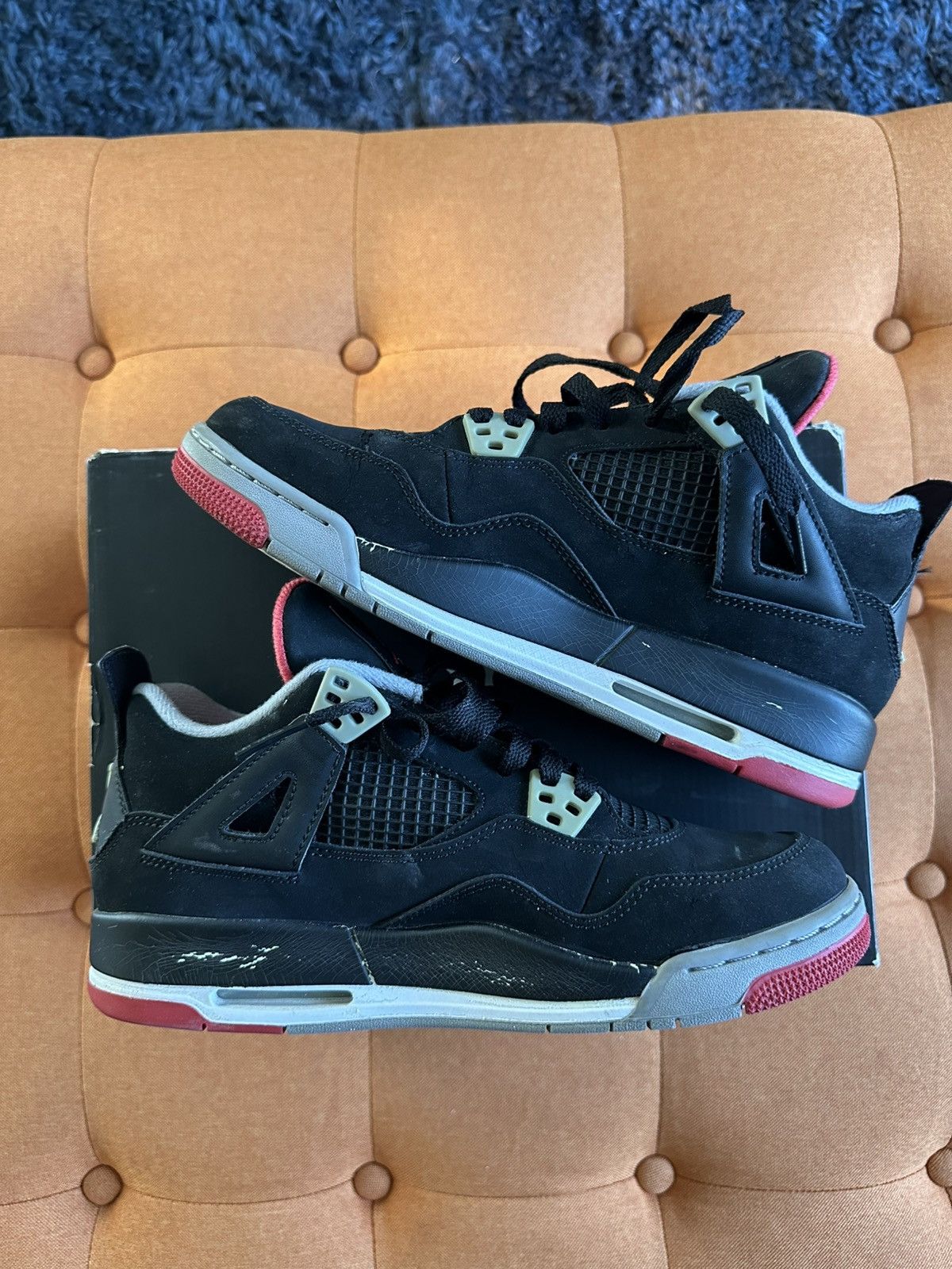 Jordan Brand × Nike × Vintage Jordan 4 Retro Bred 2012 Sz. 7 Size US 7 / EU 40 - 2 Thumbnail