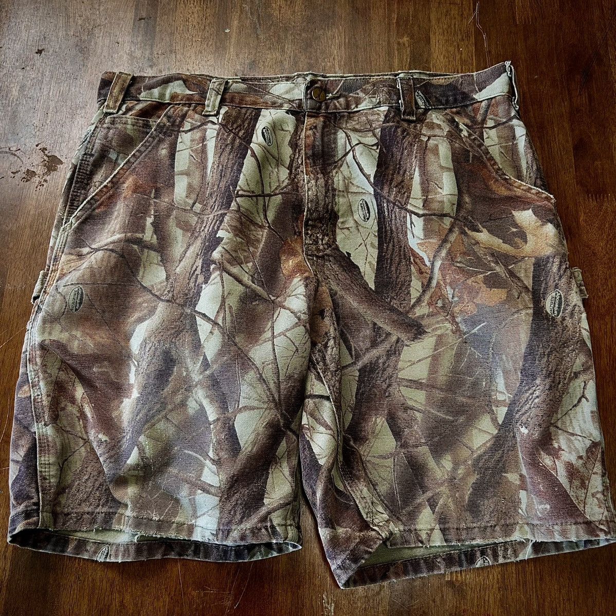 Realtree Vintage Carhartt Realtree Camouflage Carpenter Shorts Size US 36 / EU 52 - 1 Thumbnail