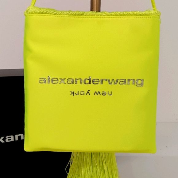 Alexander Wang Alexander Wang Satin Crystal Fringe Shoulder Bag - Neon Size ONE SIZE - 2 Thumbnail
