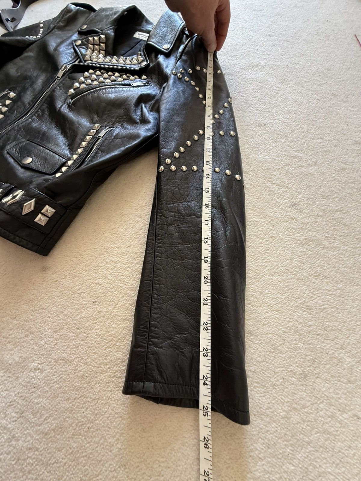 Saint Laurent Paris FW16 Saint Laurent studded leather biker jacket Hedi Grail Size US M / EU 48-50 / 2 - 7 Thumbnail