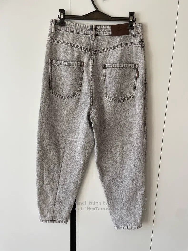 Brunello Cucinelli Brunello Cucinelli Gray High Waisted Cone Shape Denim Carr Size 27" / US 4 / IT 40 - 7 Thumbnail