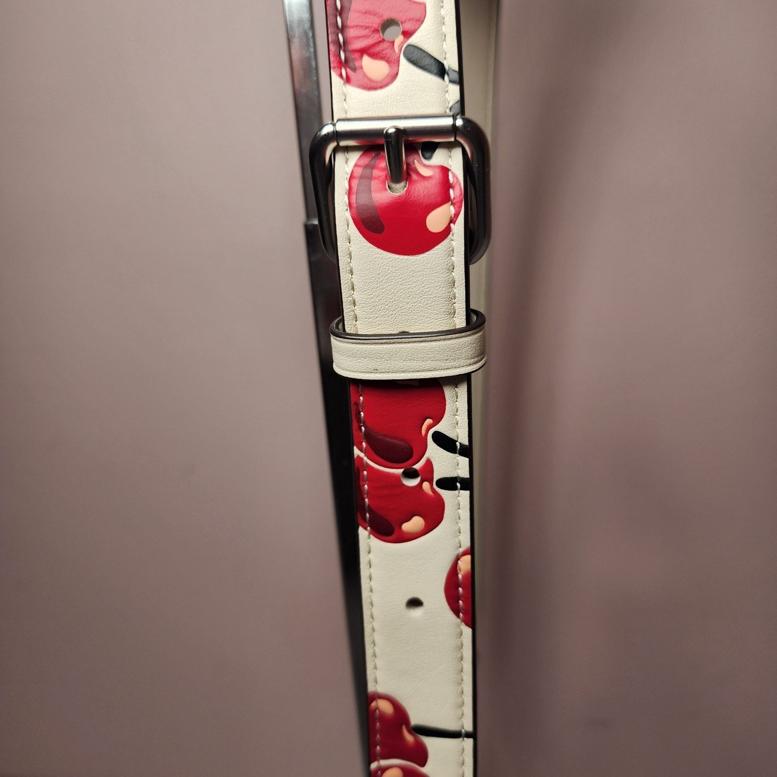 Coach Coach CZ02 Novelty Strap Cherry Print Reversible Crossbody Size ONE SIZE - 4 Thumbnail