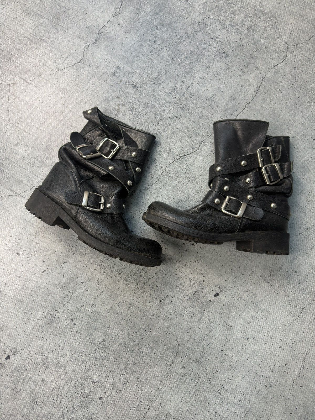 A.S.98 Rare guidi style Black Leather Boots avant garde 90s Style Size US 6.5 / EU 39-40 - 1 Thumbnail