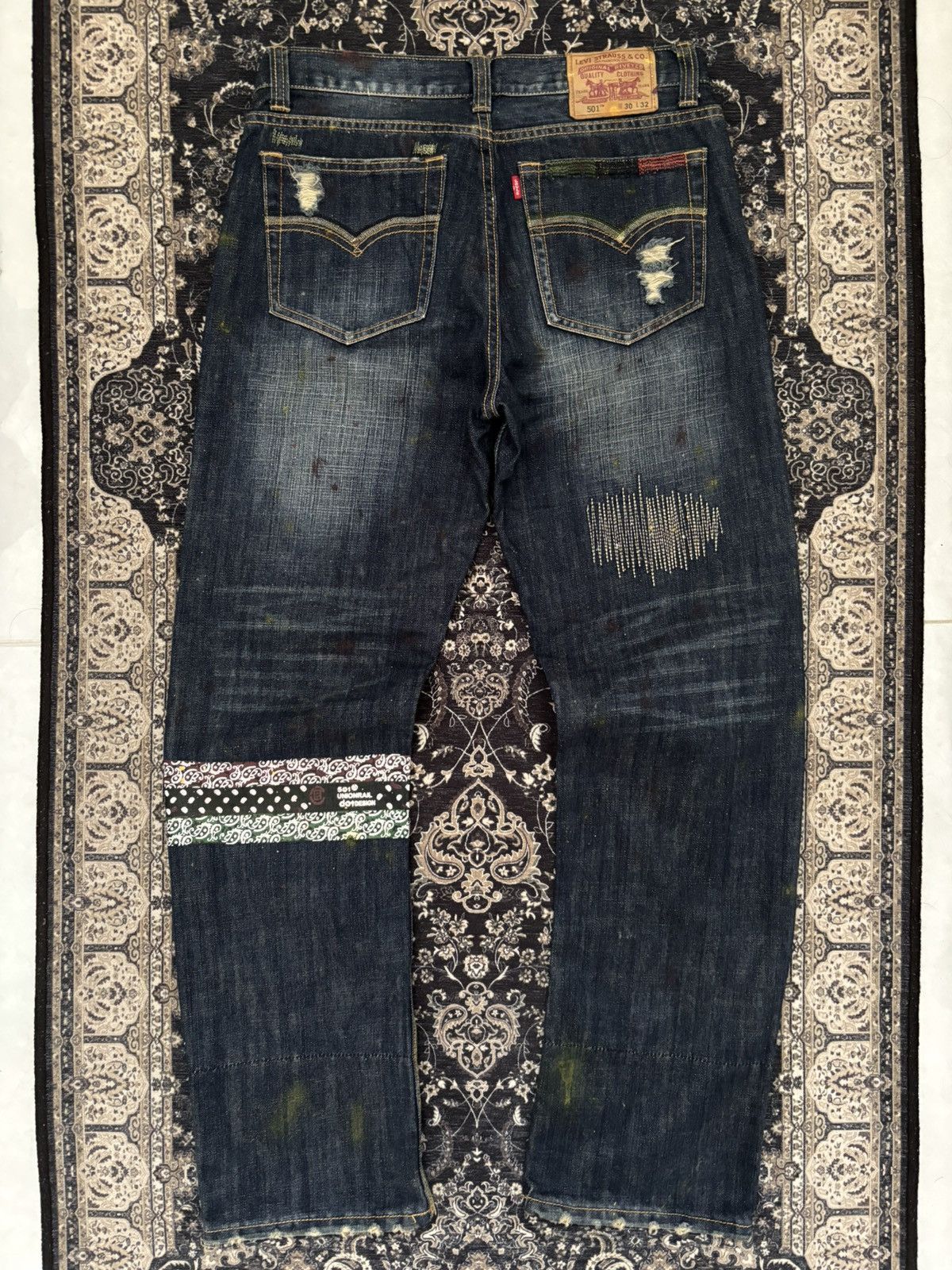CLOT × Levi's Clot Union Rail Design x Levi's 501 Denim Indigo Pants Size US 30 / EU 46 - 5 Thumbnail