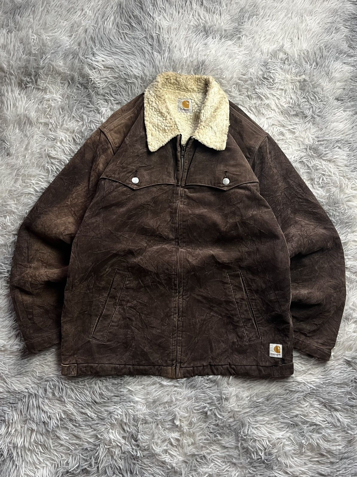 Carhartt Vintage Carhartt Sherpa Corduroy Jacket Size US L / EU 52-54 / 3 - 1 Thumbnail