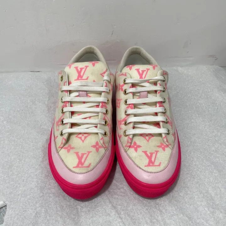 Louis Vuitton Louis Vuitton Stellar Sneakers in Pink and White -2508 Size US 8 / IT 38 - 2 Thumbnail
