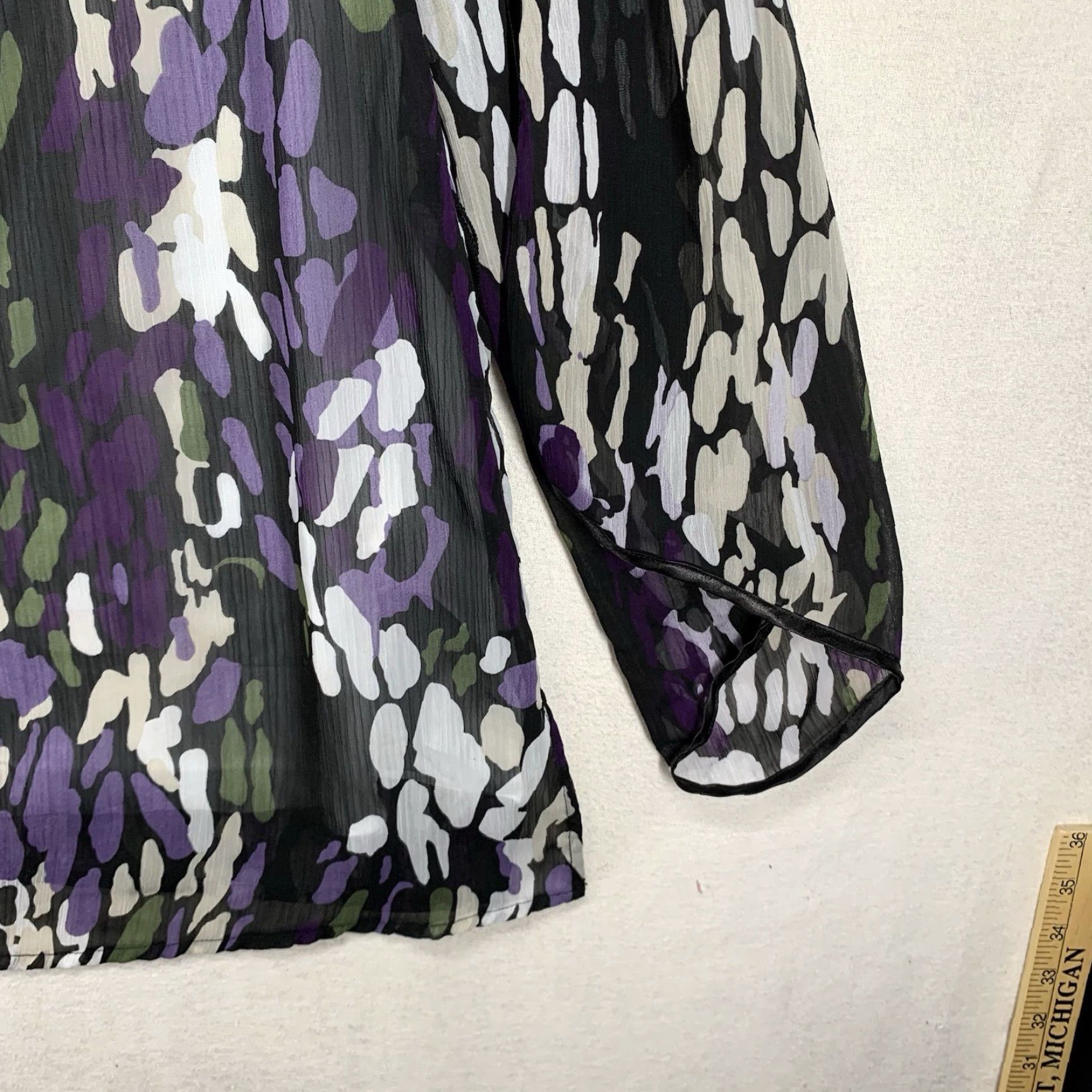 Vintage Tribal Women's XL Top Gothic Sheer Flowy Lined Lightweight Breezy Open Sleeves Romantic Size XL / US 12-14 / IT 48-50 - 6 Thumbnail