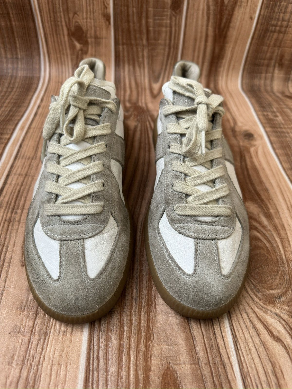 Maison Margiela Maison Martin Margiela Replica Gats White/gray Lowtops Size US 9 / IT 39 - 2 Thumbnail