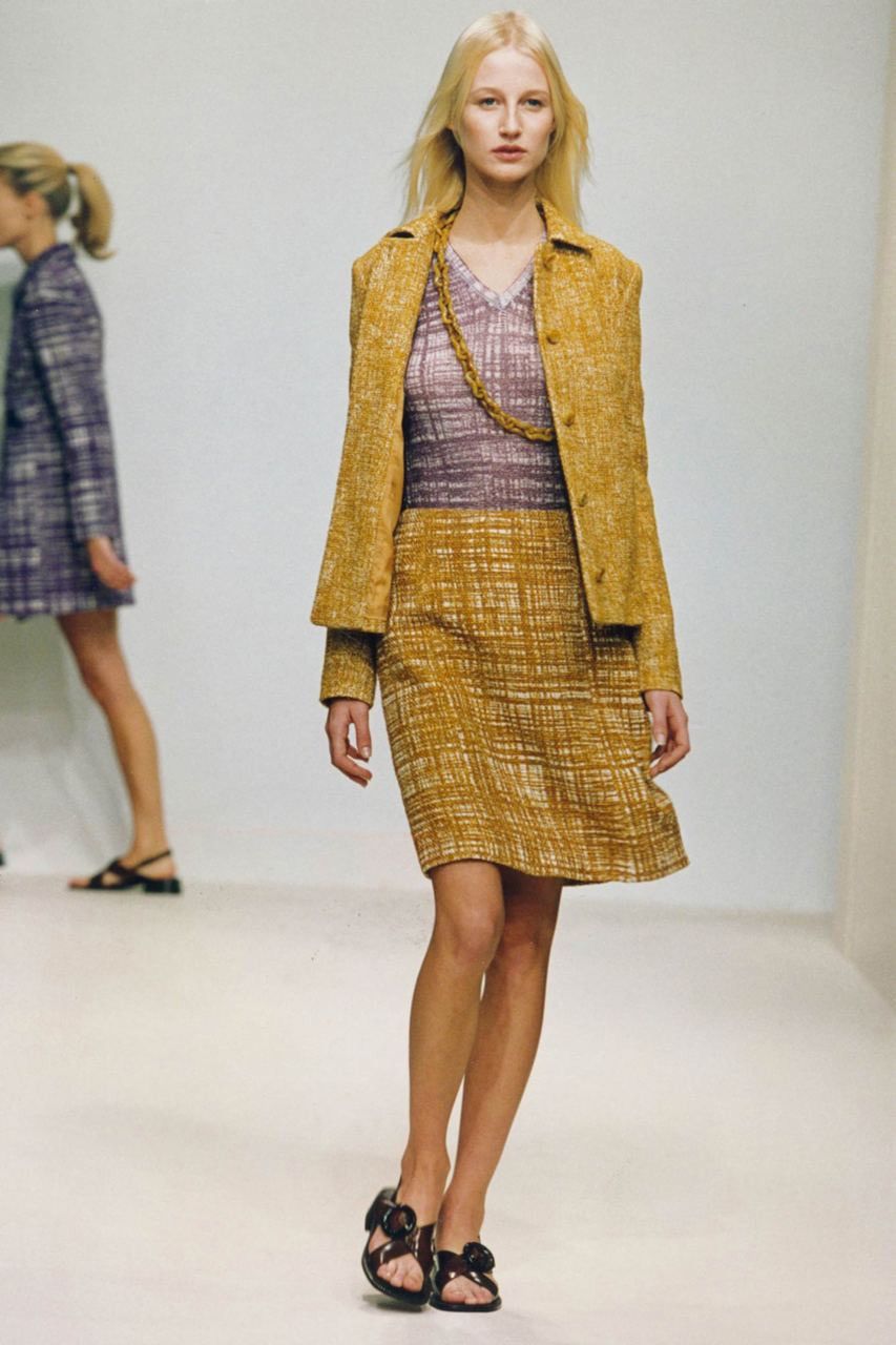 Prada Prada S/S1996 Tweed Skirt Size 32" / US 10 / IT 46 - 2 Thumbnail