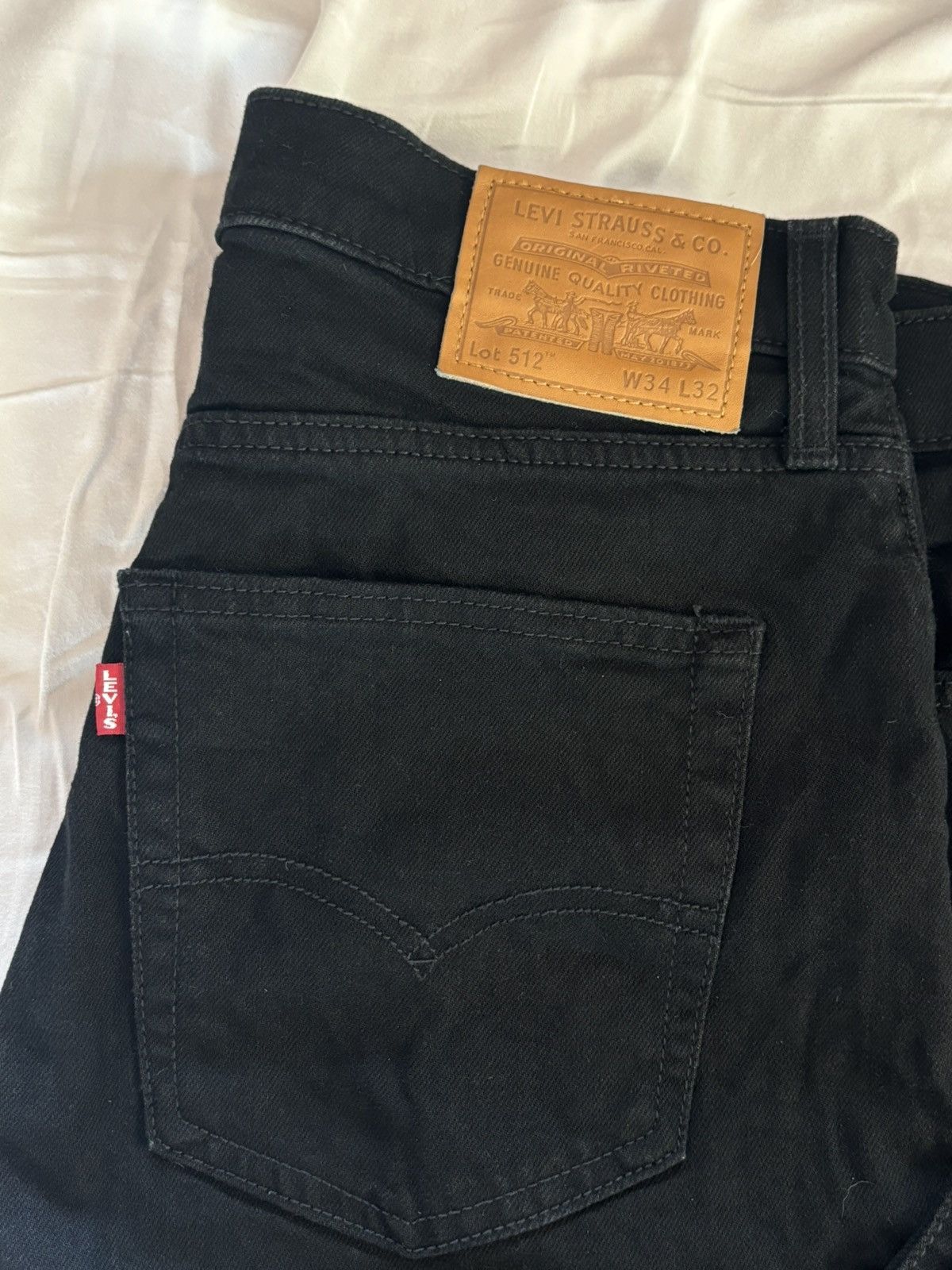 Levi's Levi’s 512 Premium Slim Taper Jeans — Black (W34 L32) Size US 34 / EU 50 - 2 Thumbnail