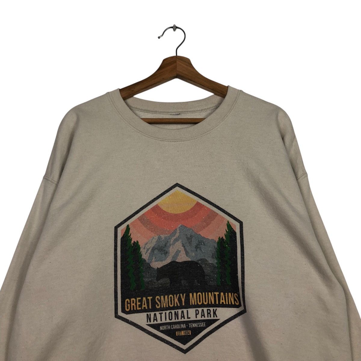 Japanese Brand 📌Vintage Sweatshirt National Park Big Logo Size US M / EU 48-50 / 2 - 4 Thumbnail