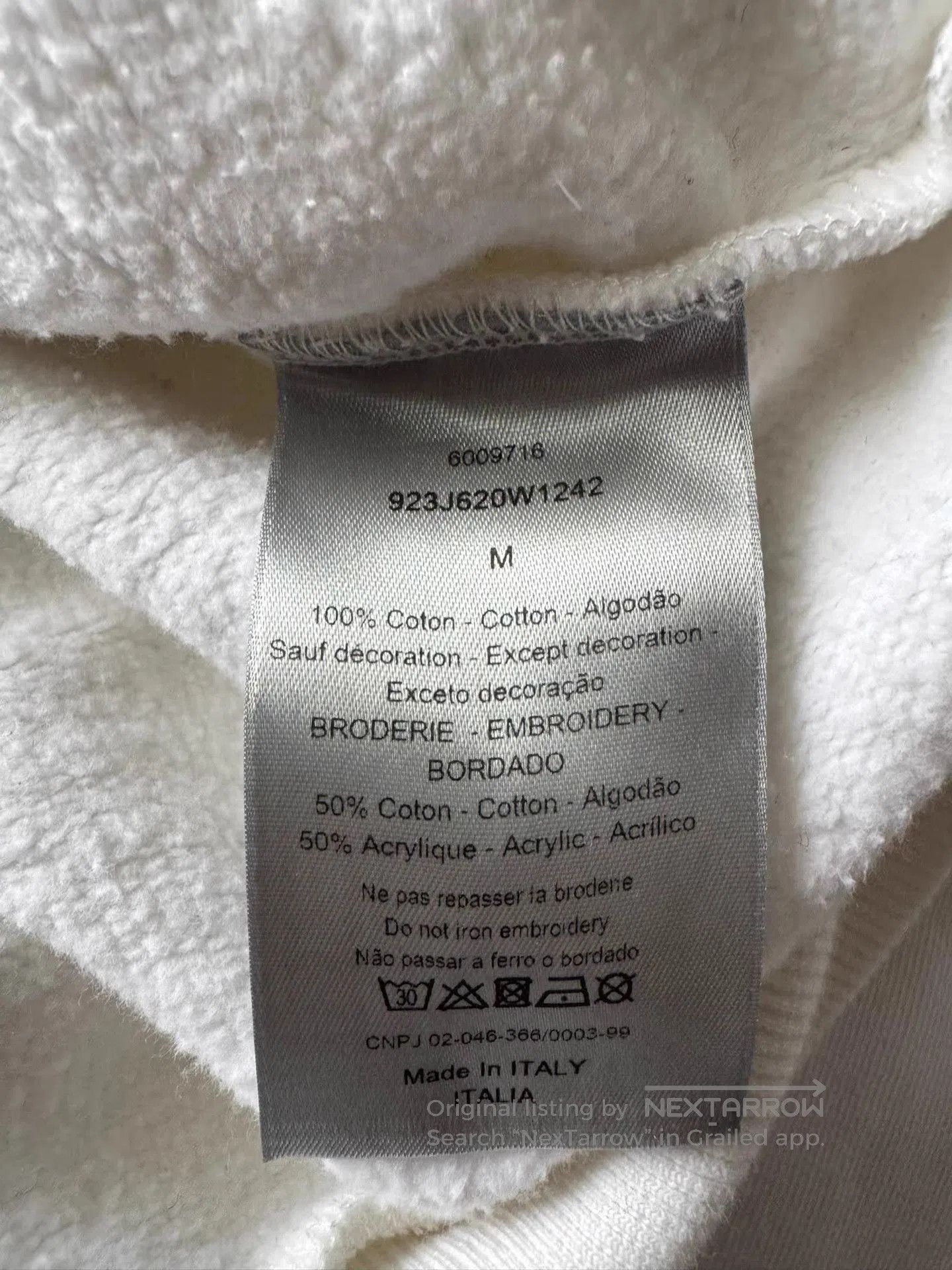 Dior White Long Sleeve Graphic Sweatshirt. Size US M / EU 48-50 / 2 - 5 Thumbnail