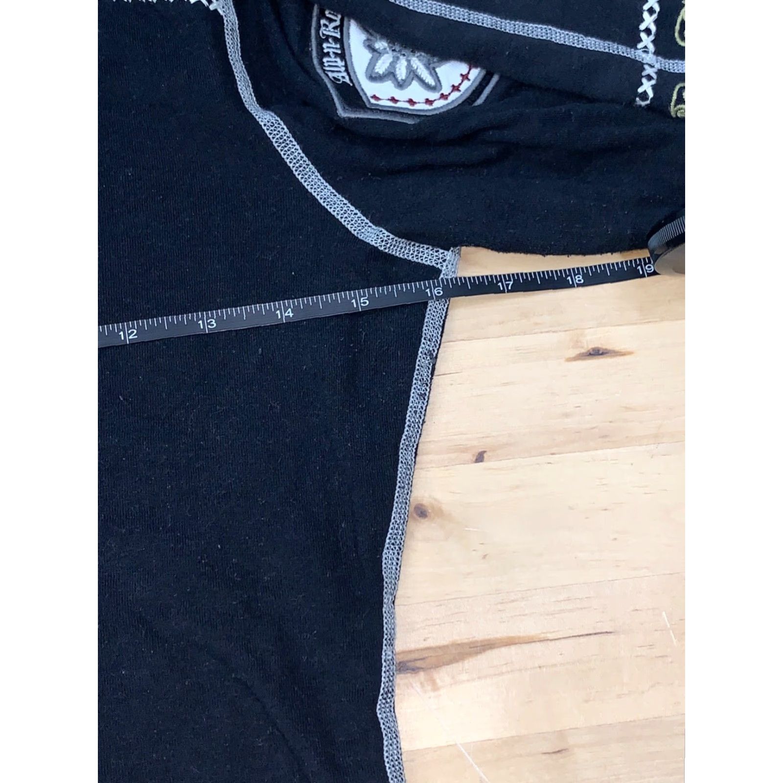 Vintage Alp N Rock Womens Long Sleeve Shirt Size 2 Black Embroidered Floral Size XS / US 0-2 / IT 36-38 - 6 Thumbnail