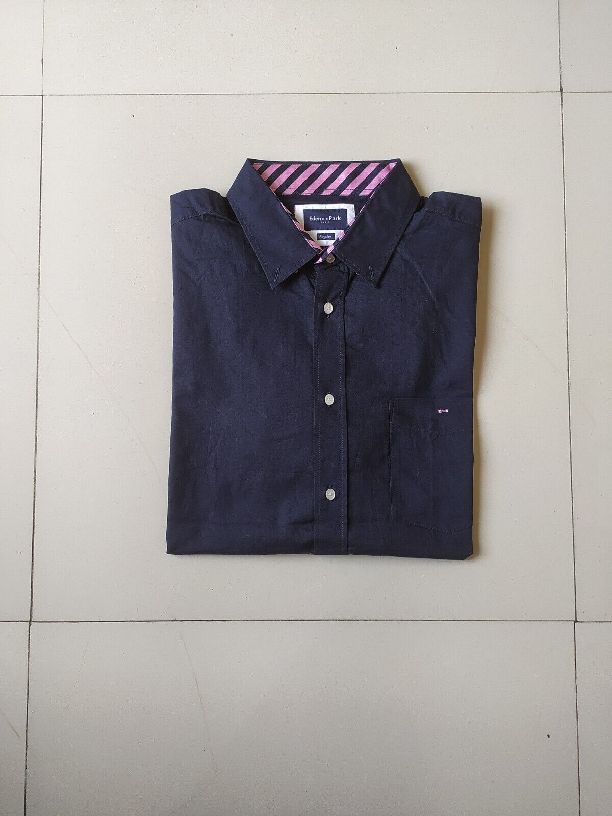 image of Eden Park Dark Blue Shirt Embroidery On The Back $140, Men's (Size 2XL)