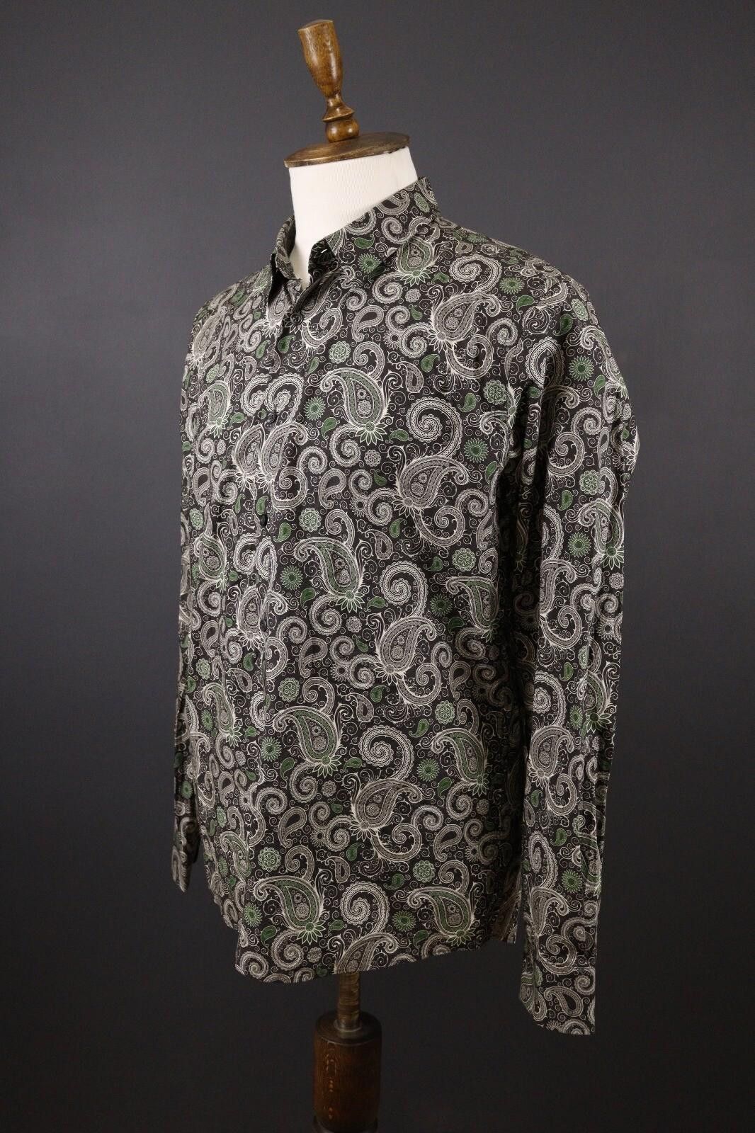 J.Lindeberg J. Lindeberg Slim Fit Paisley Jacquard Down Shirt Size XL Size US XL / EU 56 / 4 - 4 Thumbnail
