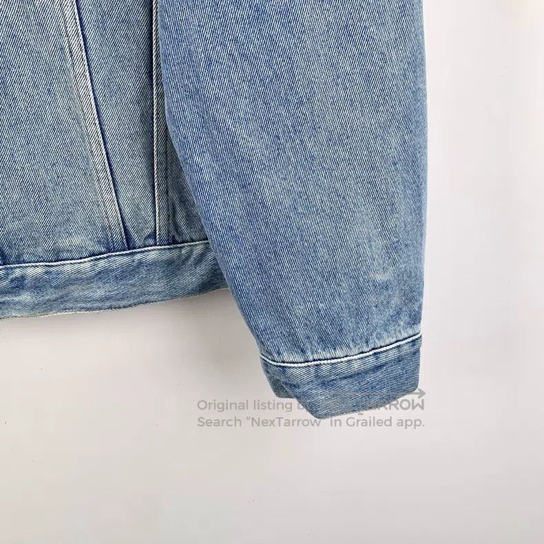 Balenciaga Balenciaga Light Blue Cotton Lapel Single Breasted Long Sl Size XS / US 0-2 / IT 36-38 - 4 Thumbnail