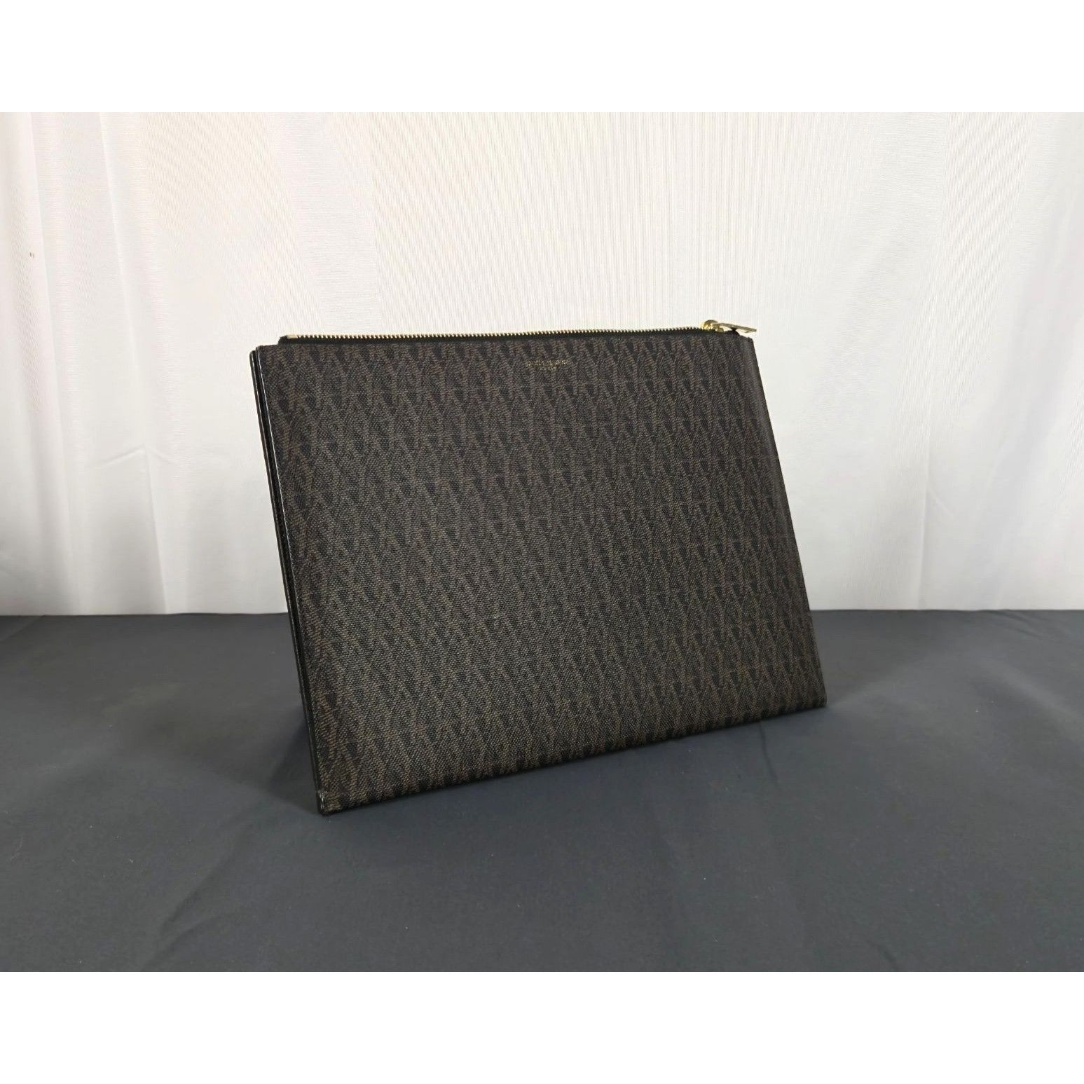 Saint Laurent Paris Saint Laurent Monogram Coated Canvas & Leather Pouch With Go Size ONE SIZE - 2 Thumbnail