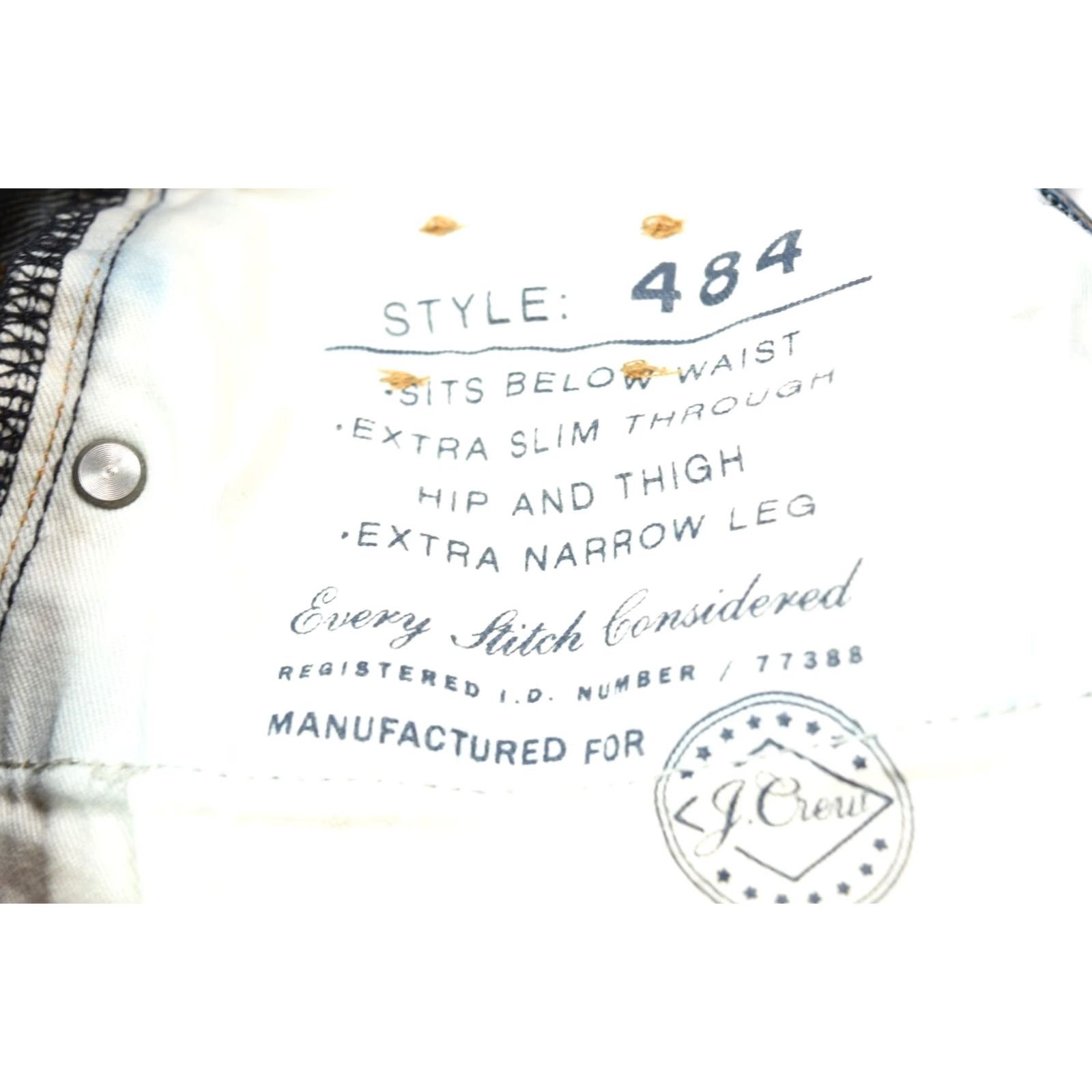 J.Crew J.CREW 484 Slim Fit Jeans Mens 32x32 Blue Indigo Riverton Wash Denim Size US 32 / EU 48 - 5 Thumbnail