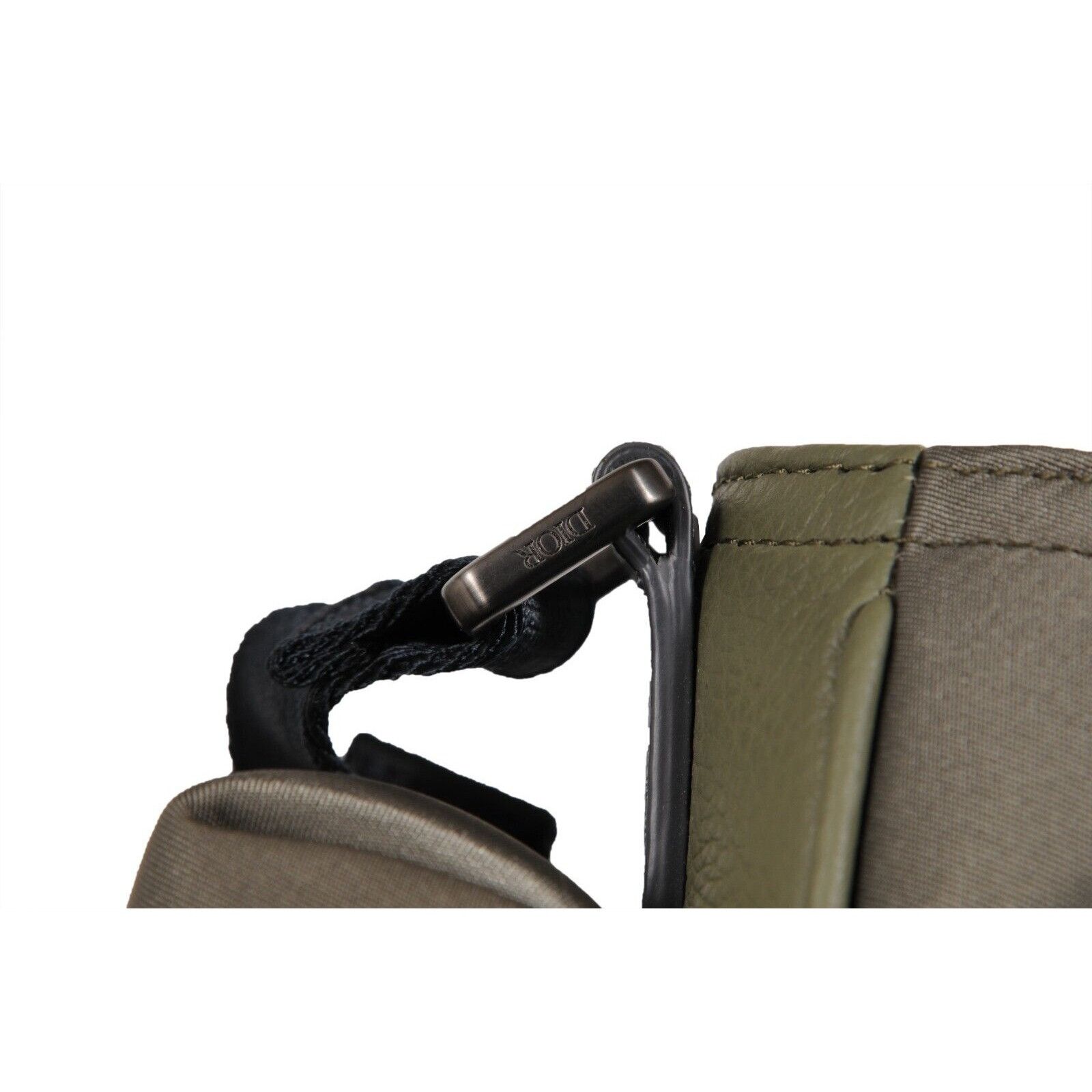 Dior × Sacai Saddle Messenger Bag Olive Green Navy Blue Leather - 02268 Size ONE SIZE - 6 Thumbnail