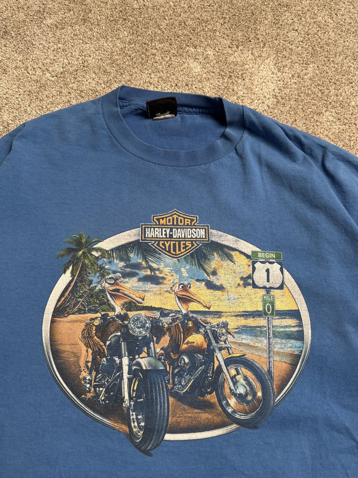 Harley Davidson BLUE HARLEY DAVIDSON “KEY WEST” GRAPHIC TEE Size US XL / EU 56 / 4 - 2 Thumbnail
