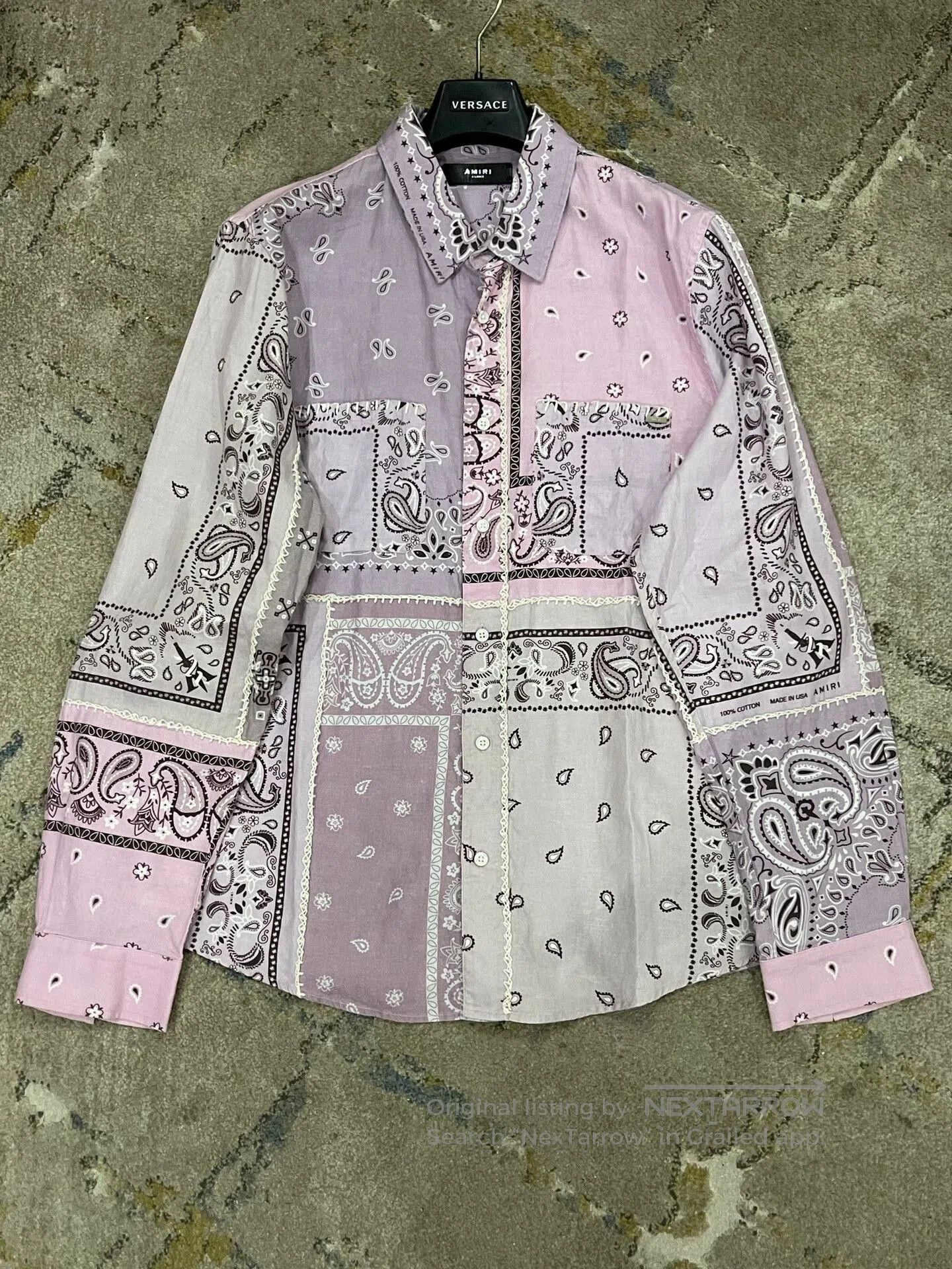 Amiri AMIRI Pink Embroidered Casual Shirt. Size US L / EU 52-54 / 3 - 1 Thumbnail