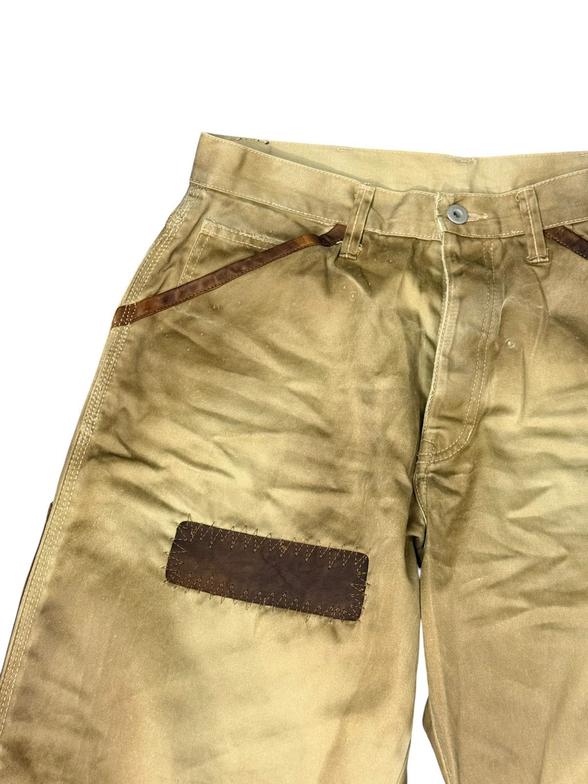 Isamu Katayama Backlash Carpenter Pant Isamu Katayama Leather Patchwork 3🟦2 Size US 31 - 6 Thumbnail