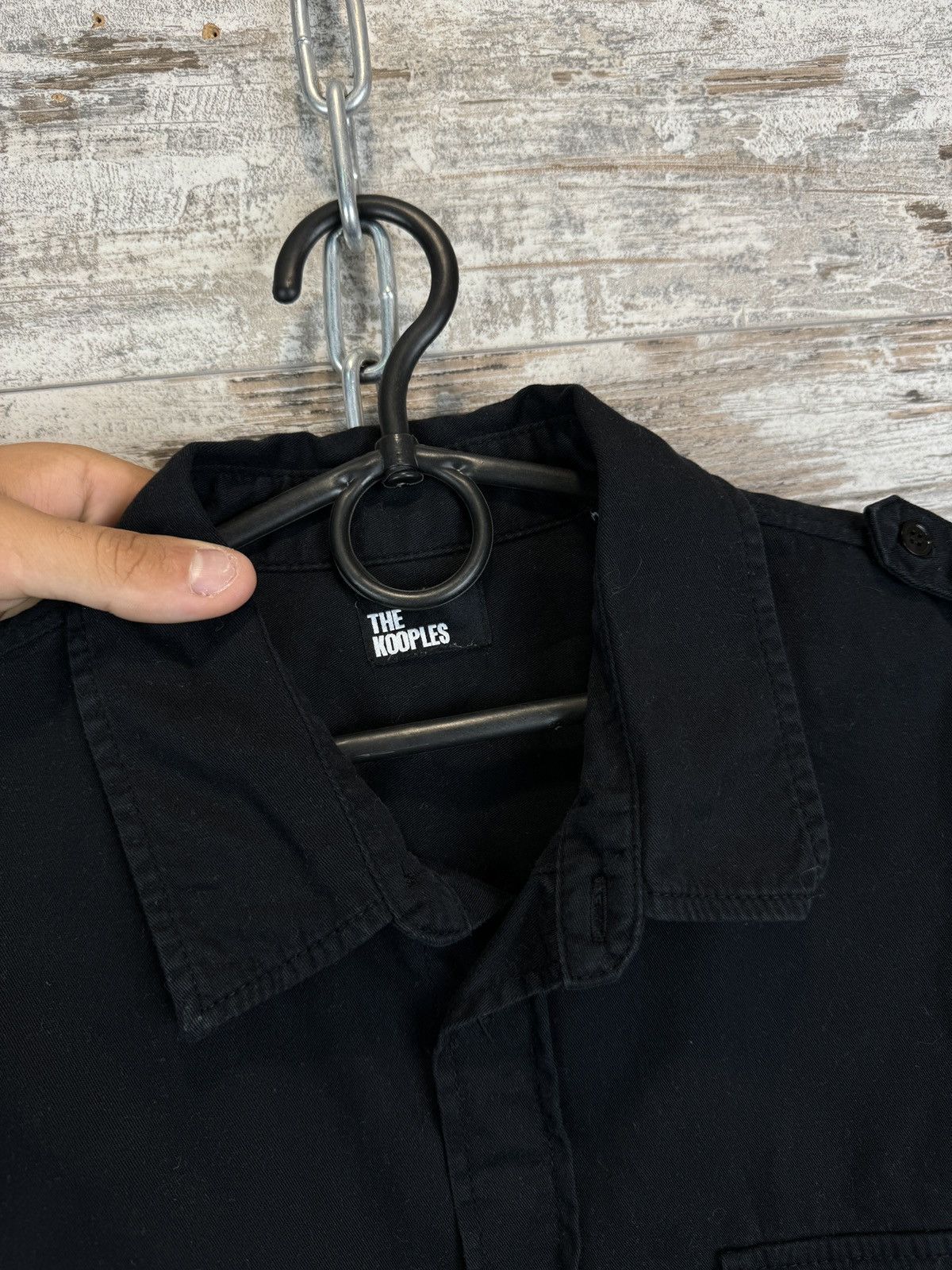 Japanese Brand × The Kooples Mens The Kooples Paris overshirt shirts button up black Size US L / EU 52-54 / 3 - 6 Thumbnail