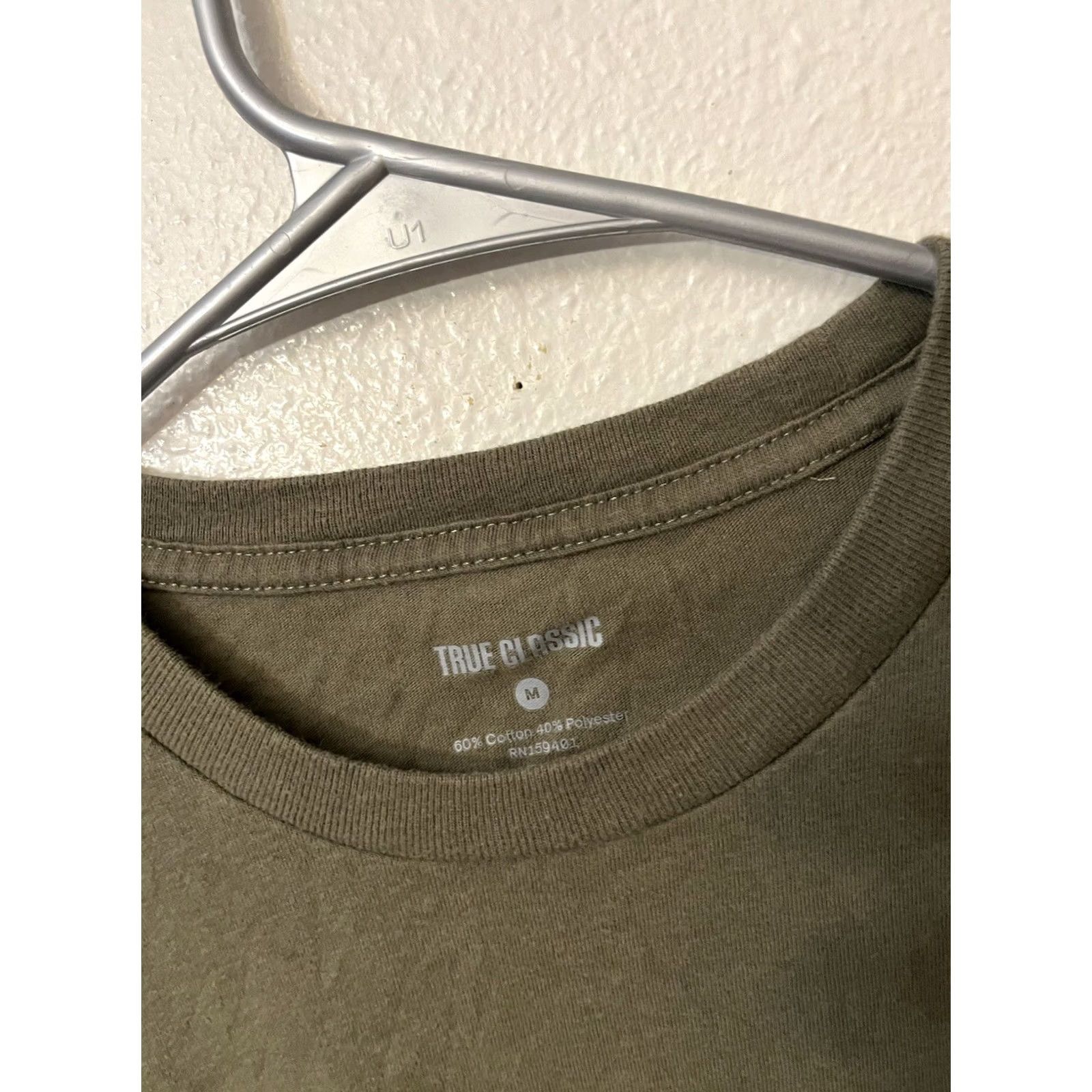 Vintage True Classic Shirt Mens Size M Green Crew Neck Long Sleeve Cotton Blend Stretch Solid T‑Shirt Size US M / EU 48-50 / 2 - 3 Thumbnail