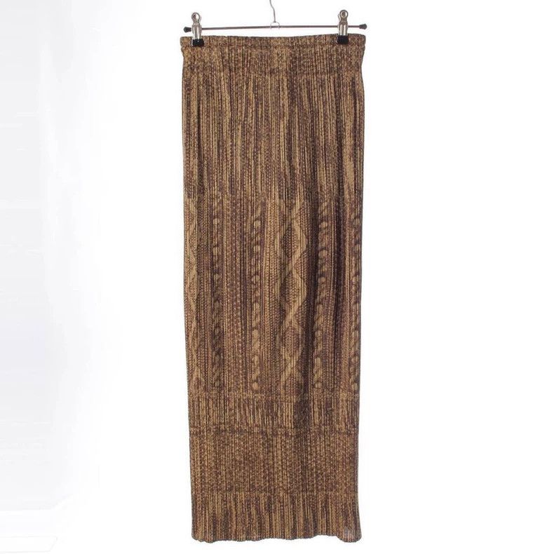 Issey Miyake Issey Miyake size:2 Beige braided knitted pattern pleated Size 31" - 1 Thumbnail